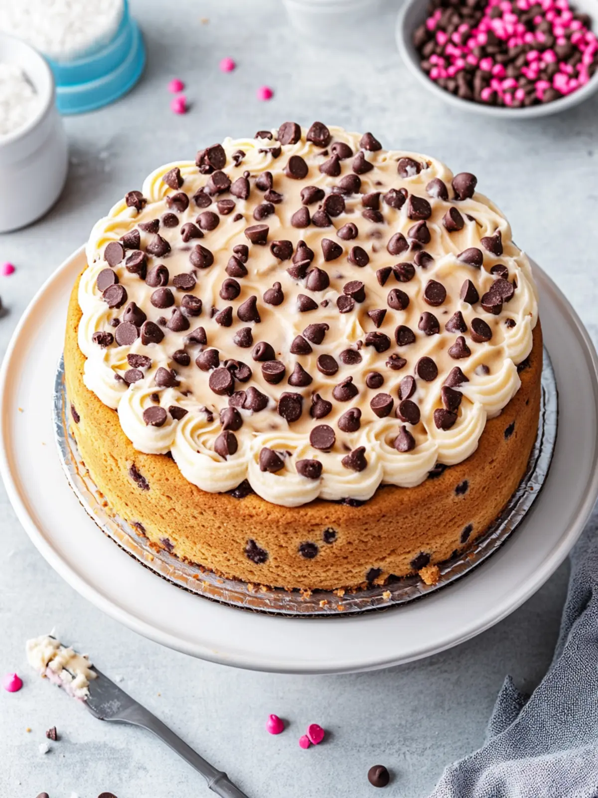 Decadent Chocolate Chip Cookie Cake You Need to Try Today 4 Chocolate Chip Cookie Cake