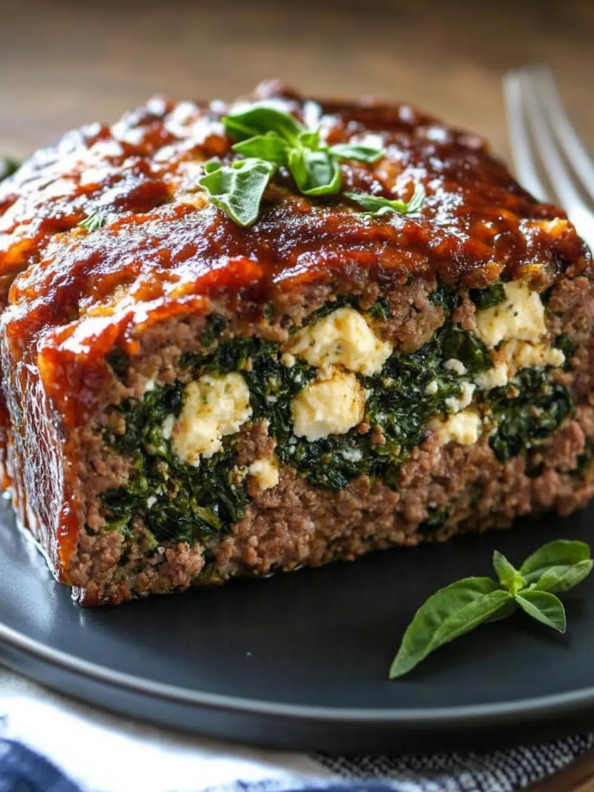Spinach Feta Stuffed Meatloaf: A Delicious Greek Comfort Dish 2 Spinach Feta Stuffed Meatloaf