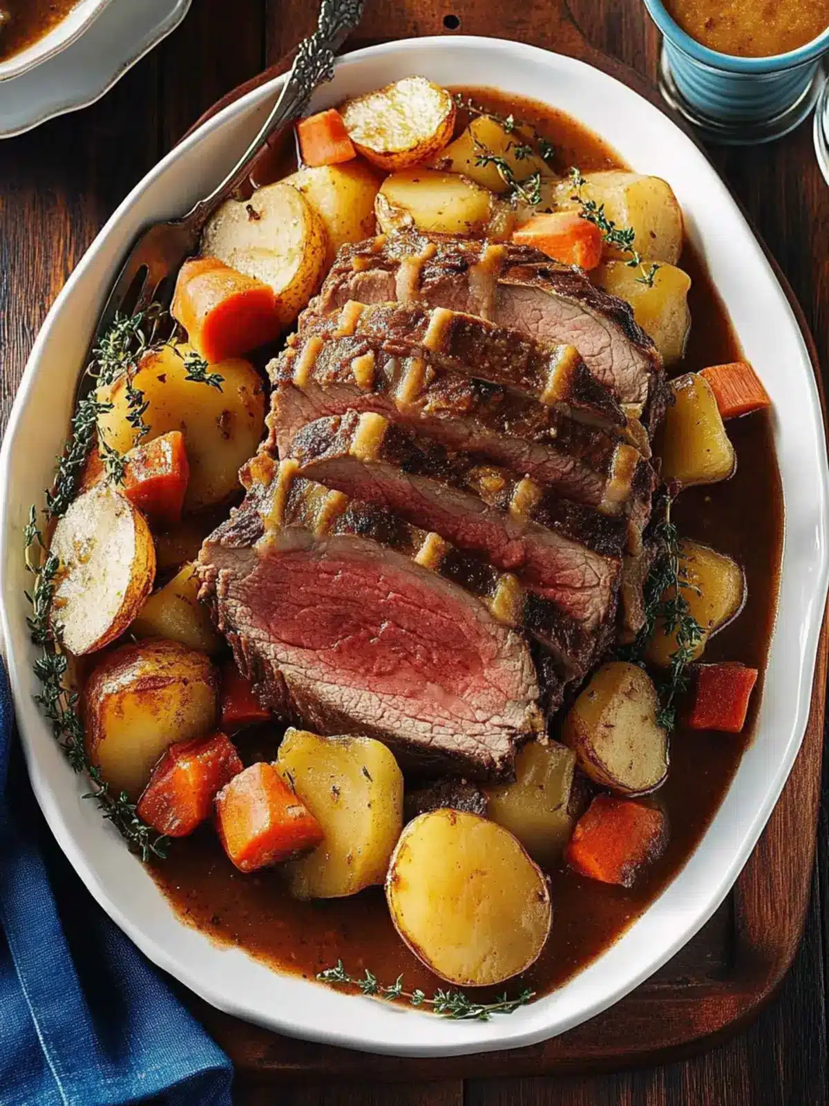 Hearty Beef Roast Dinner with Flavorful Veggie Medley 4 Beef Roast Dinner