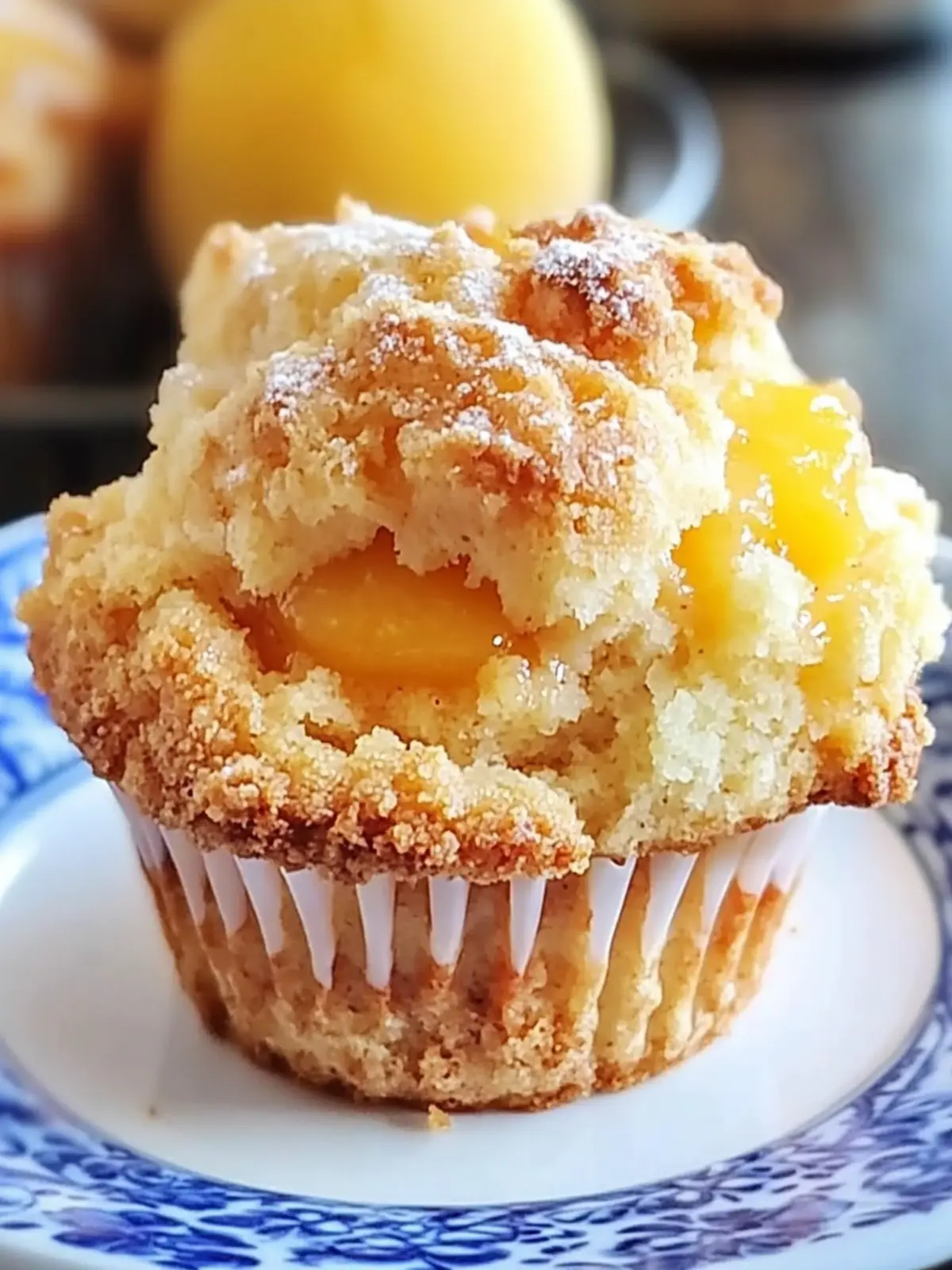 Delicious Homemade Peach Cobbler Muffins with Crunchy Streusel 5 Homemade Peach Cobbler Muffins