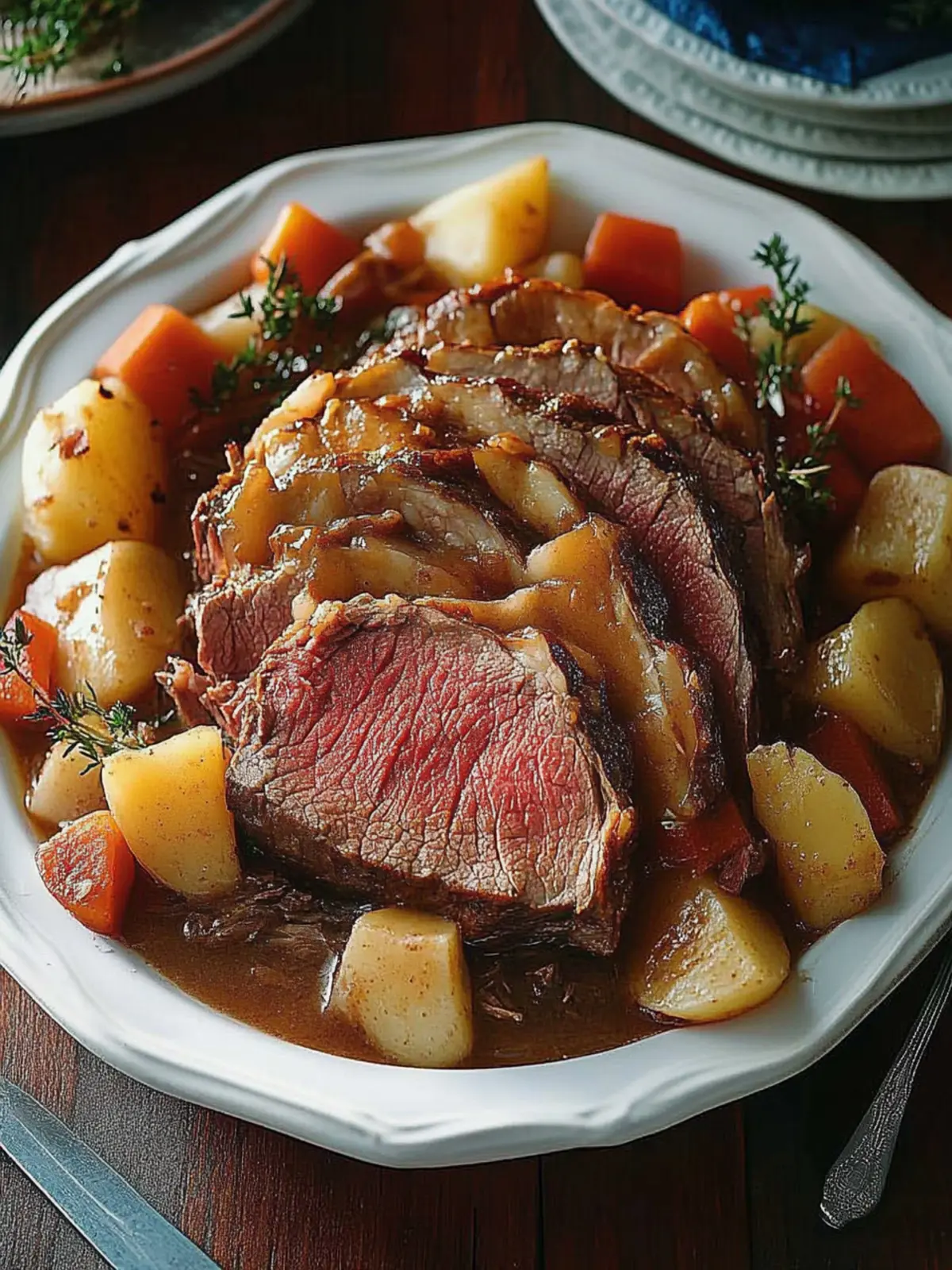 Hearty Beef Roast Dinner with Flavorful Veggie Medley 2 Beef Roast Dinner