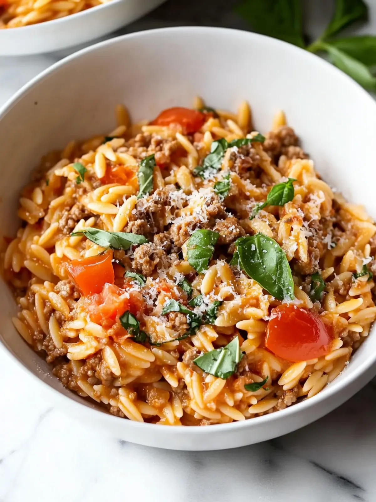 Creamy Ground Beef Orzo with Tomato: A 30-Minute Delight 2 Ground Beef Orzo with Tomato