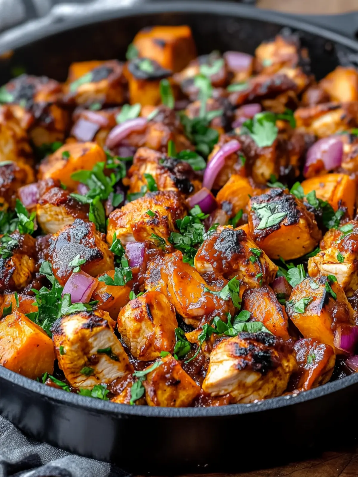 BBQ Chicken Sweet Potato Skillet: Easy One-Pan Comfort Meal 5 BBQ Chicken Sweet Potato Skillet