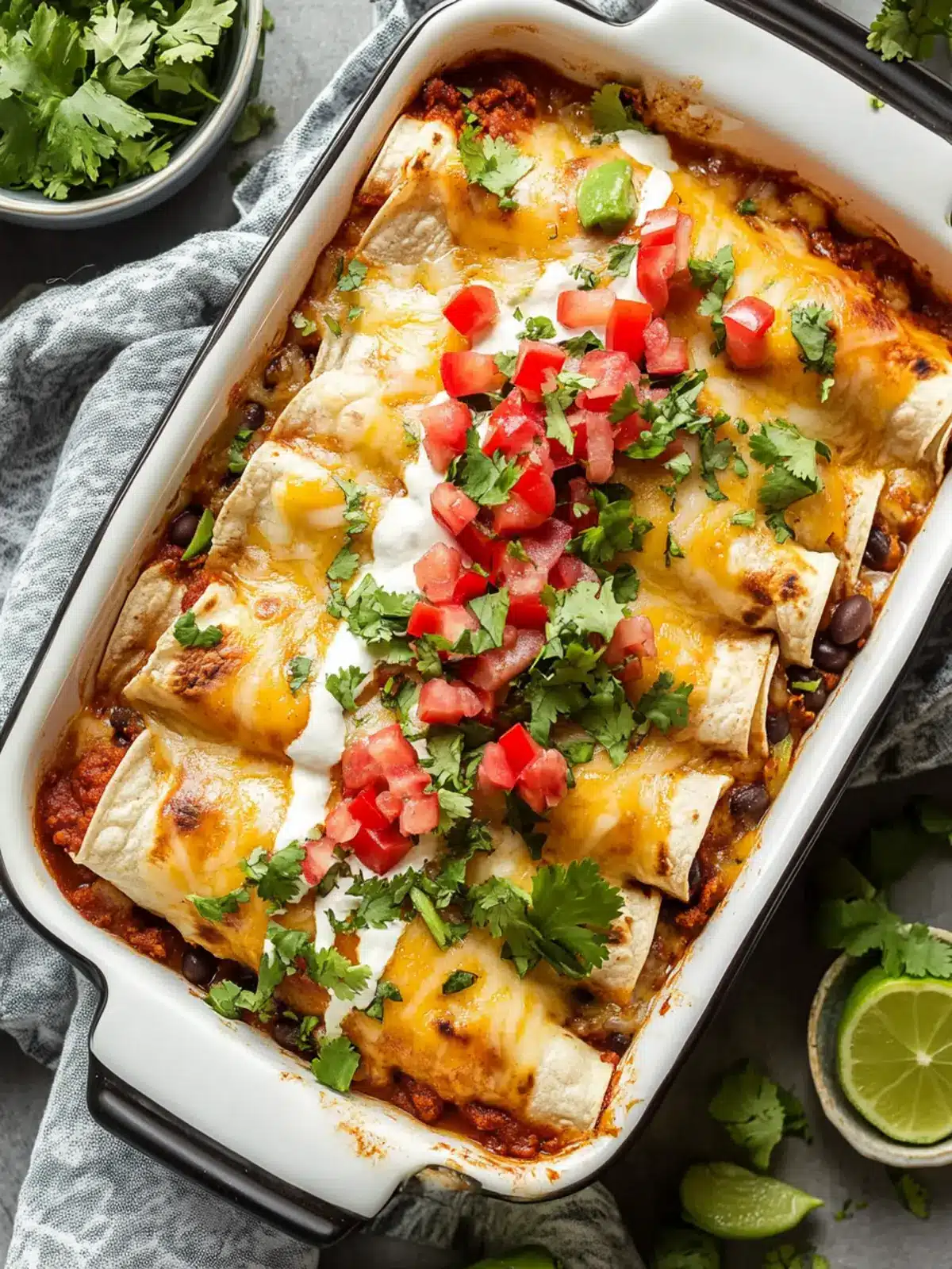 Savor Homemade Beef & Bean Enchiladas for Dinner Bliss 4 Beef & Bean Enchiladas