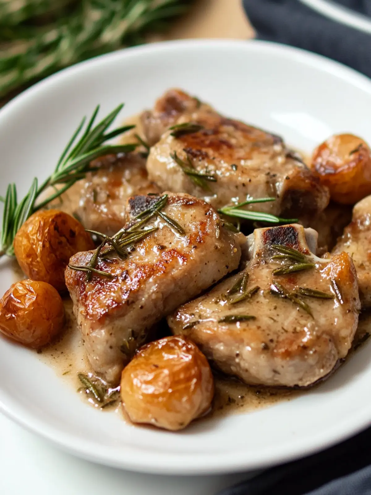 Succulent Rosemary Pork Chops Slow-Cooked to Perfection 4 Rosemary Pork Chops