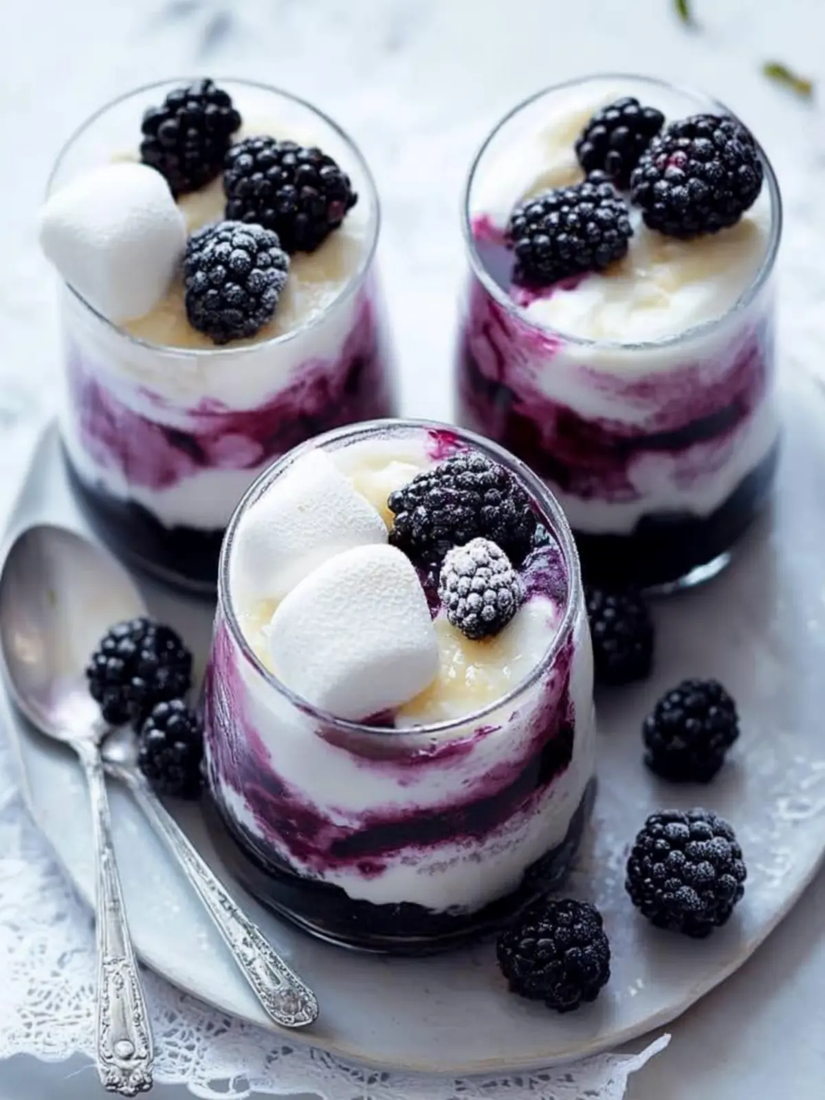 Delicious Blackberry, Marshmallow & Mascarpone Trifles Made Easy 2 Blackberry, marshmallow and mascarpone trifles