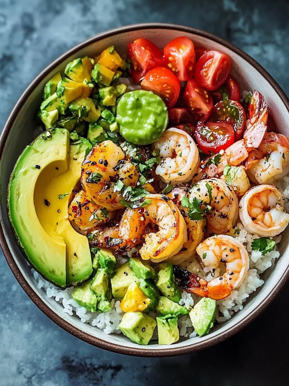 Tropical Shrimp and Avocado Bowls with Zesty Mango Salsa 5 Shrimp and Avocado Bowls