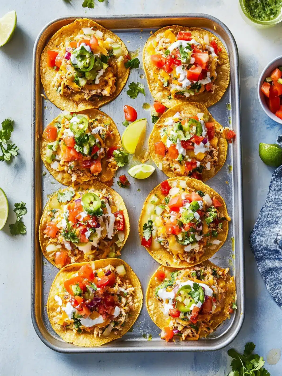 Sizzling Mini Sheet Pan Tostadas for Easy Taco Night Fun 5 Mini Sheet Pan Tostadas