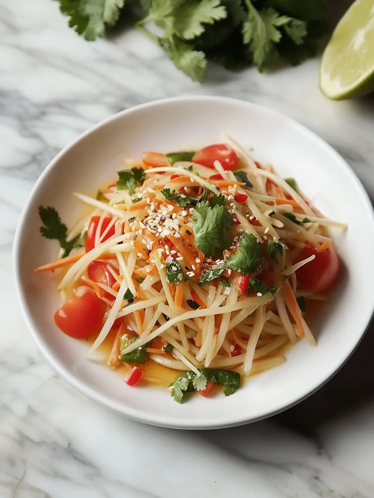 Delicious Green Papaya Salad That's Bursting with Fresh Flavor 3 Green Papaya Salad