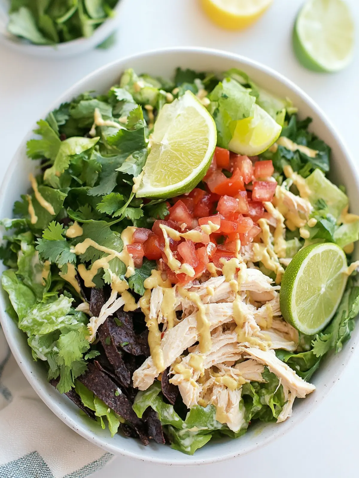 Delicious Shredded Chicken Cafe Rio Salad with Creamy Dressing 5 Shredded Chicken Cafe Rio Salad
