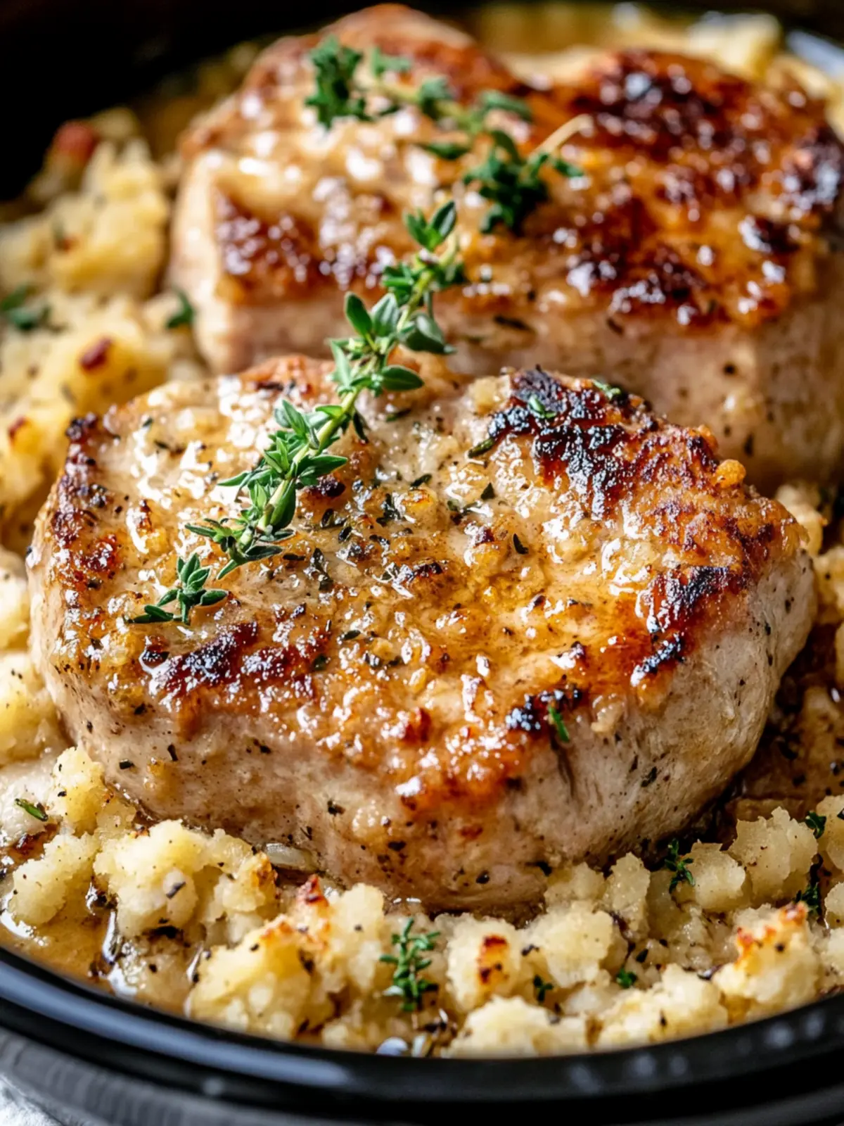 Savory Pork Stuffing-Bed Chops for Cozy Family Dinners 2 Pork Stuffing-Bed Chops