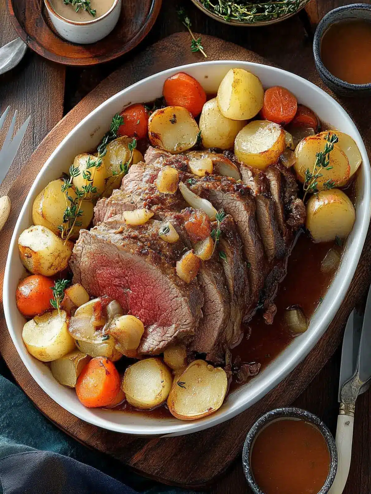 Hearty Beef Roast Dinner with Flavorful Veggie Medley 3 Beef Roast Dinner