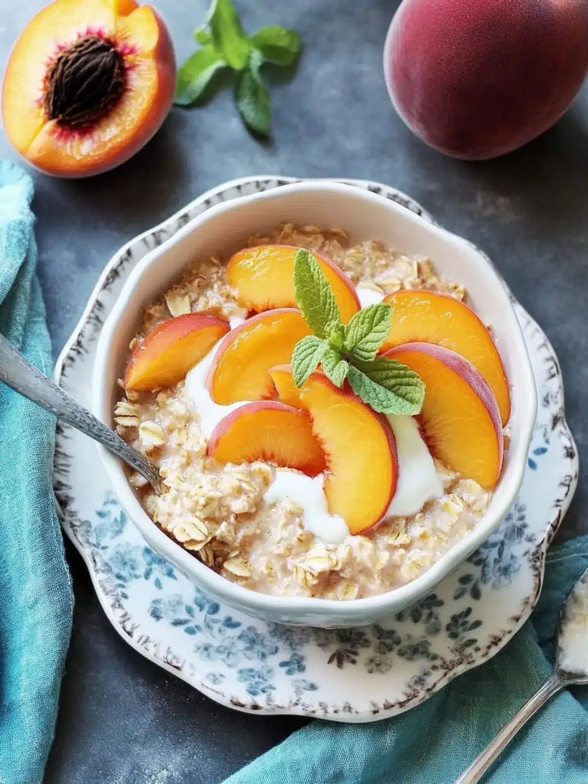 Peaches and Cream Oatmeal: A Comforting Morning Delight 2 Peaches and Cream Oatmeal