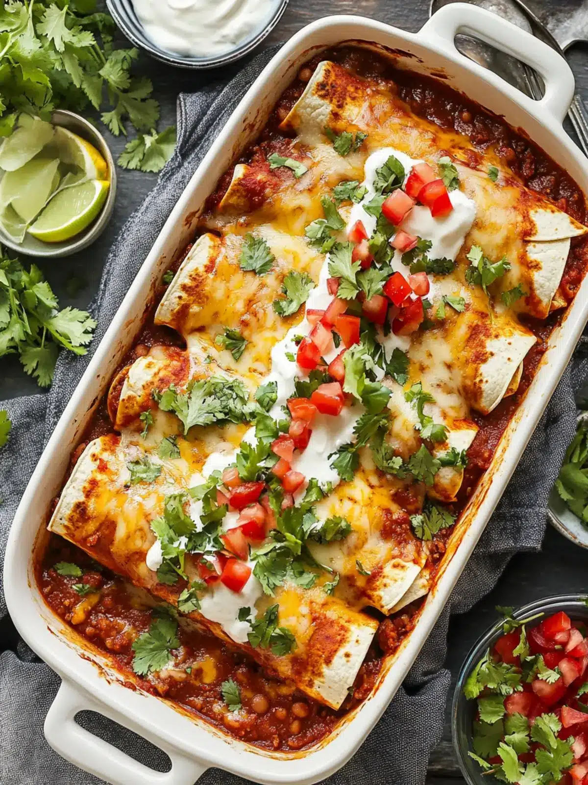 Savor Homemade Beef & Bean Enchiladas for Dinner Bliss 5 Beef & Bean Enchiladas