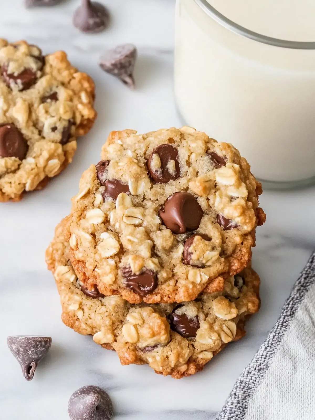 Thick Chewy Oatmeal Chocolate Chip Cookies with Pecans 4 Oatmeal Chocolate Chip Cookies