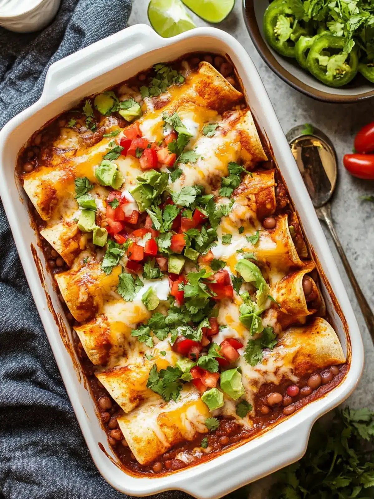 Savor Homemade Beef & Bean Enchiladas for Dinner Bliss 3 Beef & Bean Enchiladas