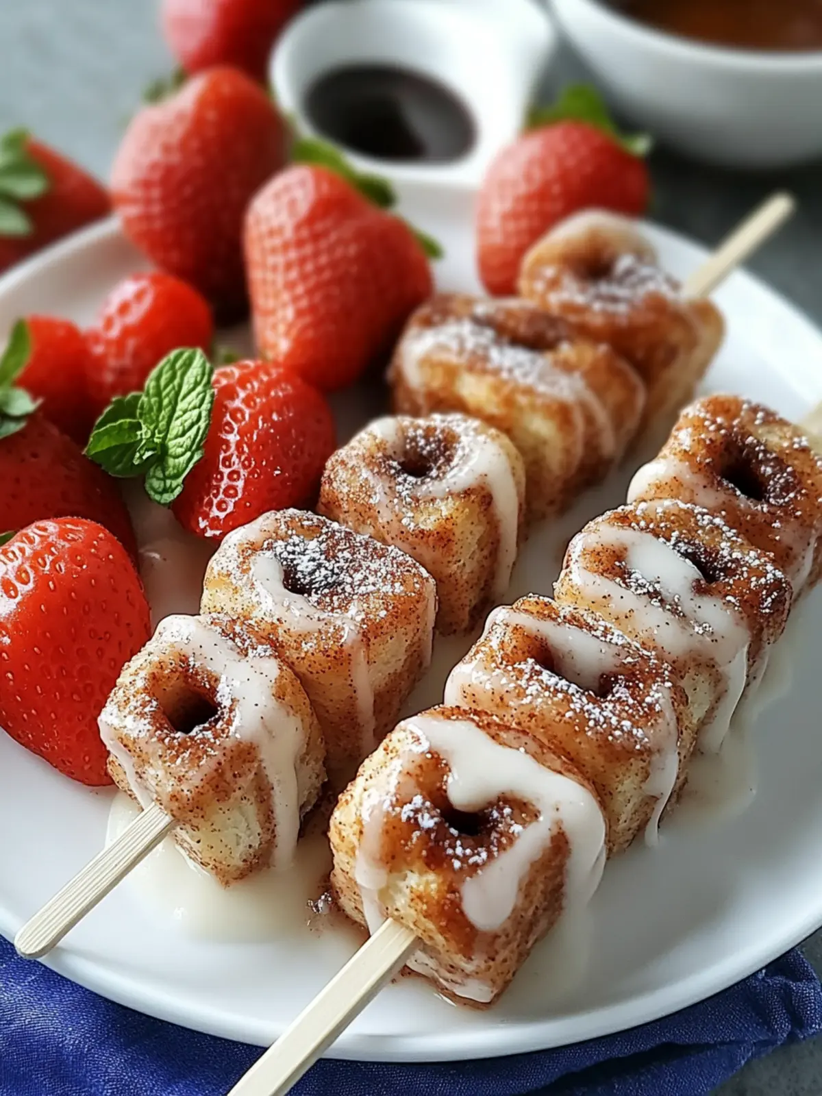 Cinnamon Roll Breakfast Skewers: A Fun Family Treat! 2 Cinnamon Roll Breakfast Skewers
