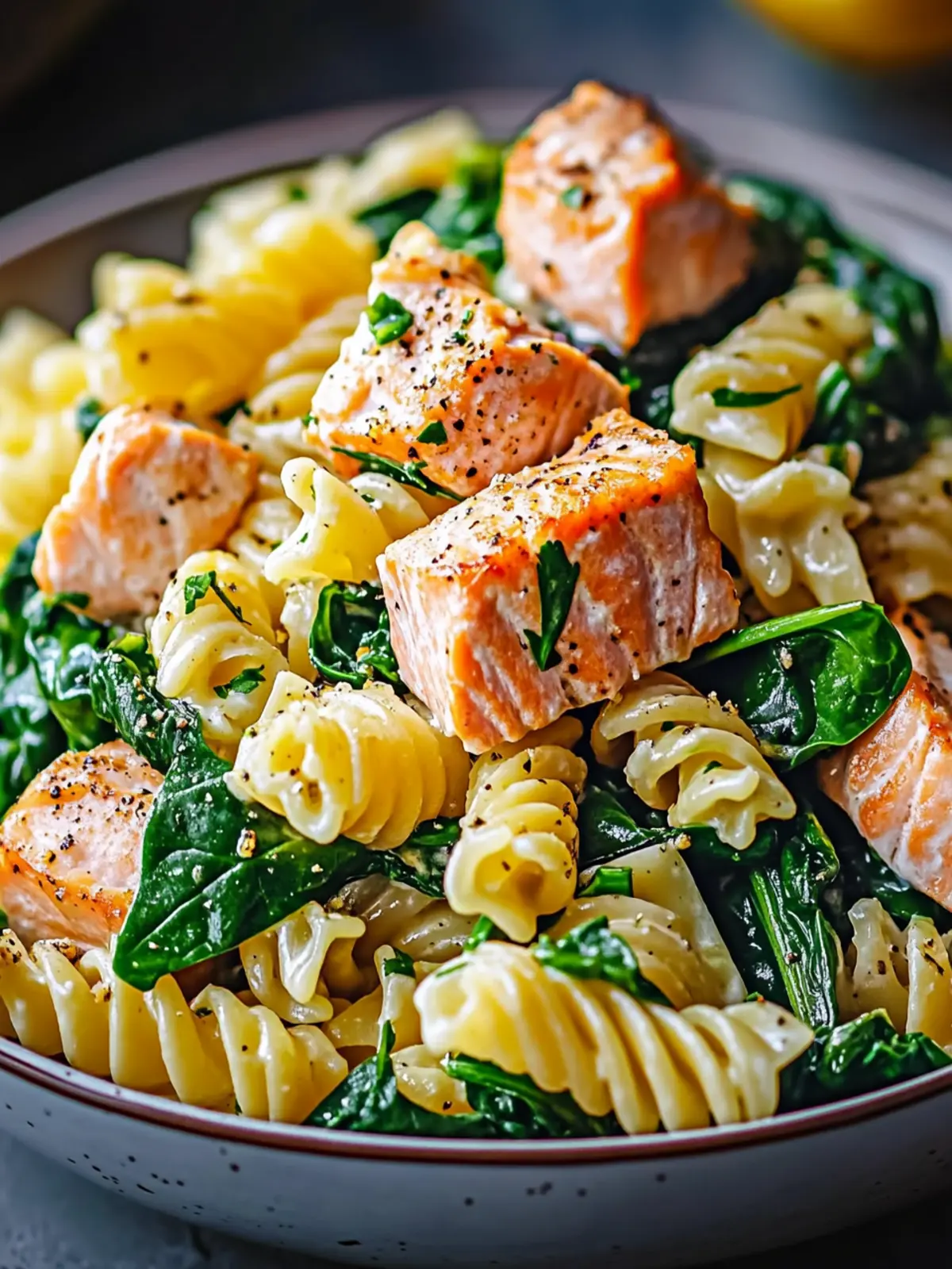 Nutritious Salmon Spinach Pasta Dish for Quick Dinner Bliss 2 Salmon Spinach Pasta Dish