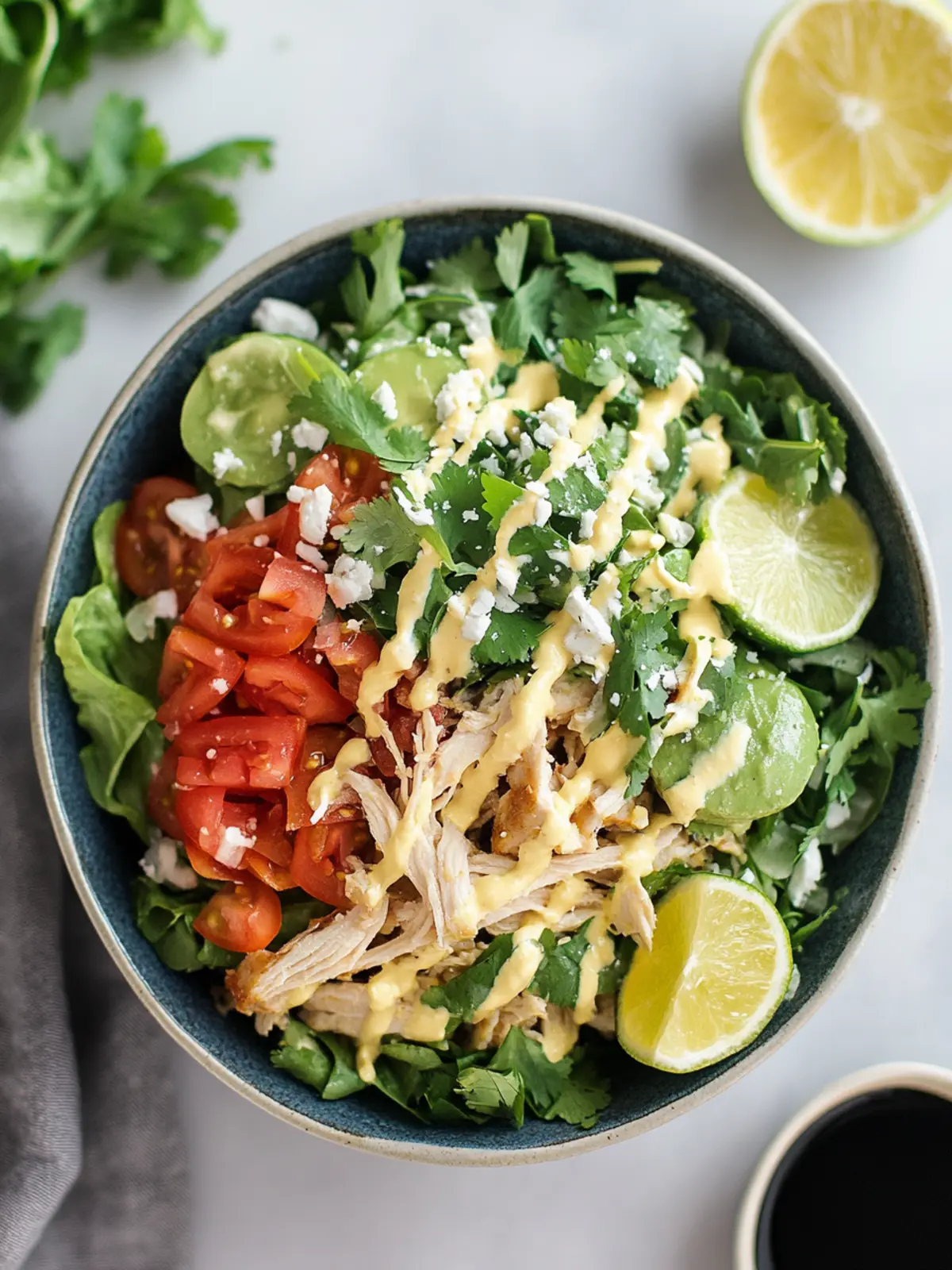 Delicious Shredded Chicken Cafe Rio Salad with Creamy Dressing 4 Shredded Chicken Cafe Rio Salad