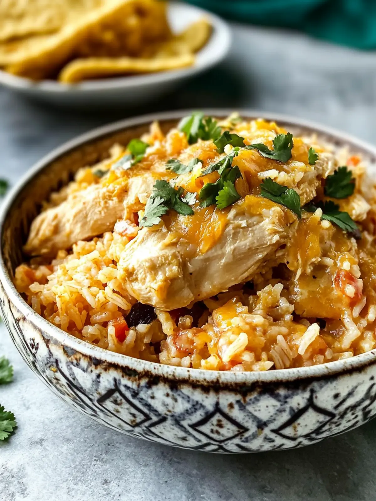 Mexican Chicken and Rice with Queso: One-Pot Family Delight 2 Mexican Chicken and Rice with Queso