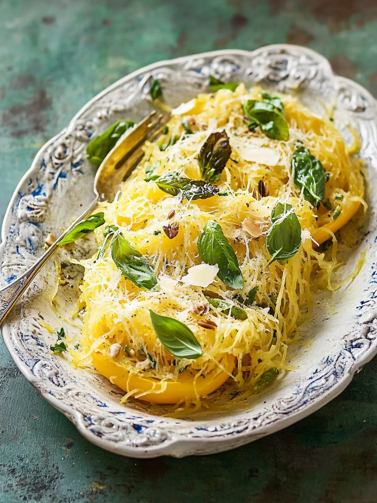 Spaghetti Squash Delight with Asparagus and Creamy Ricotta 2 Spaghetti Squash