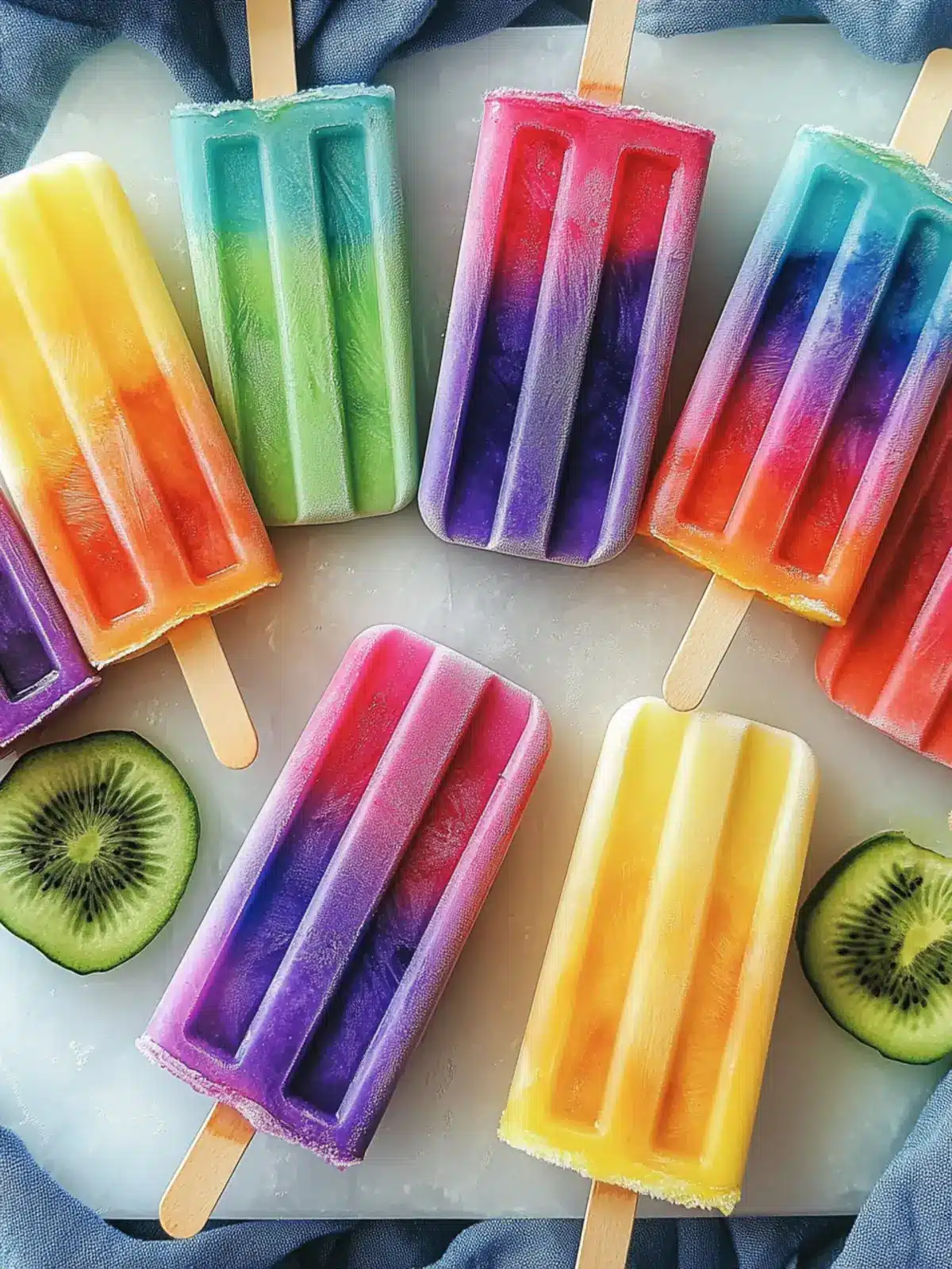 Dye-Free Rainbow Popsicles: Creamy, Healthy Summer Fun 4 Dye-Free Rainbow Popsicles