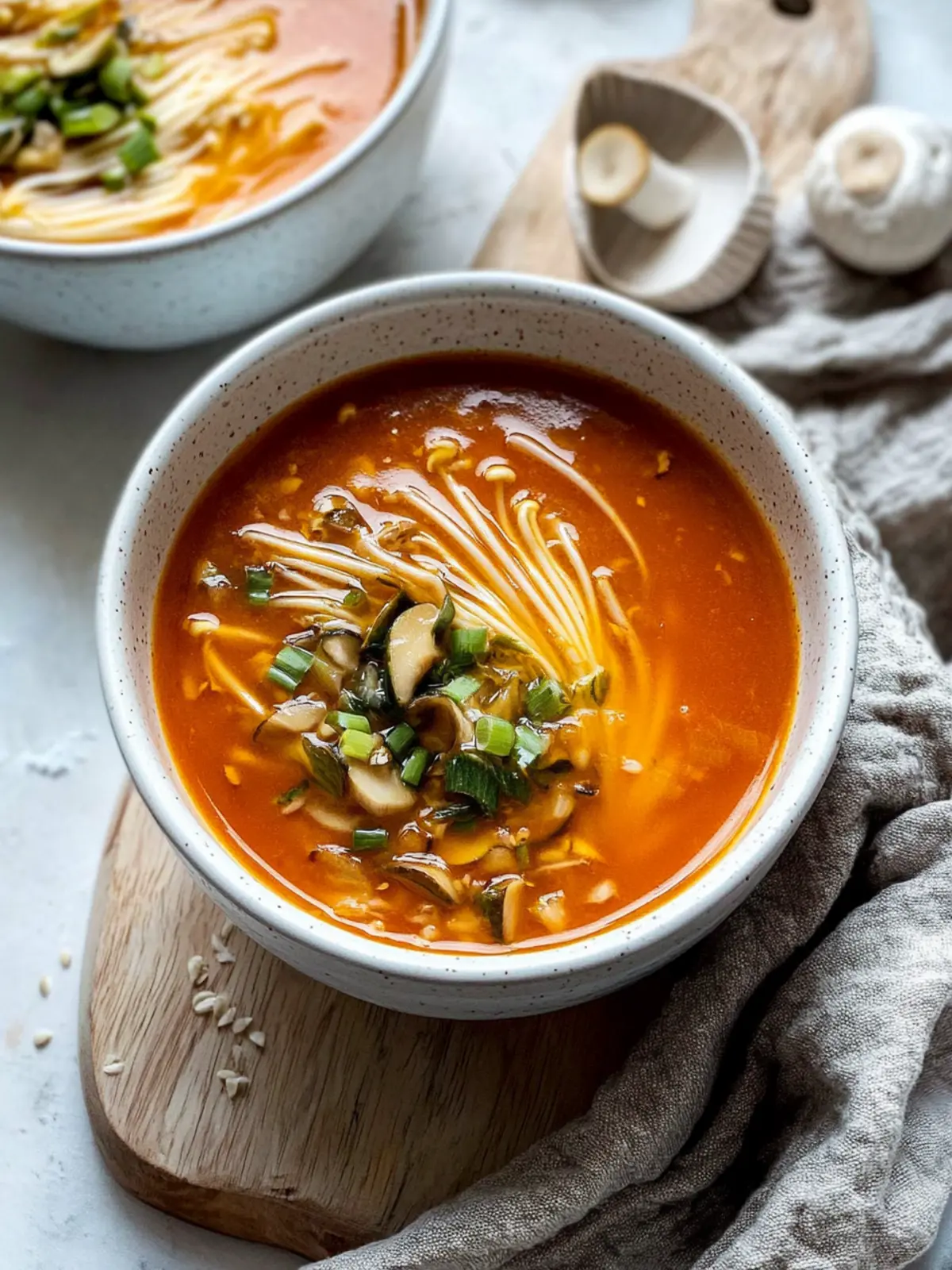 Tomato Enoki Mushroom Soup for Ultimate Comfort in a Bowl 4 Tomato Enoki Mushroom Soup