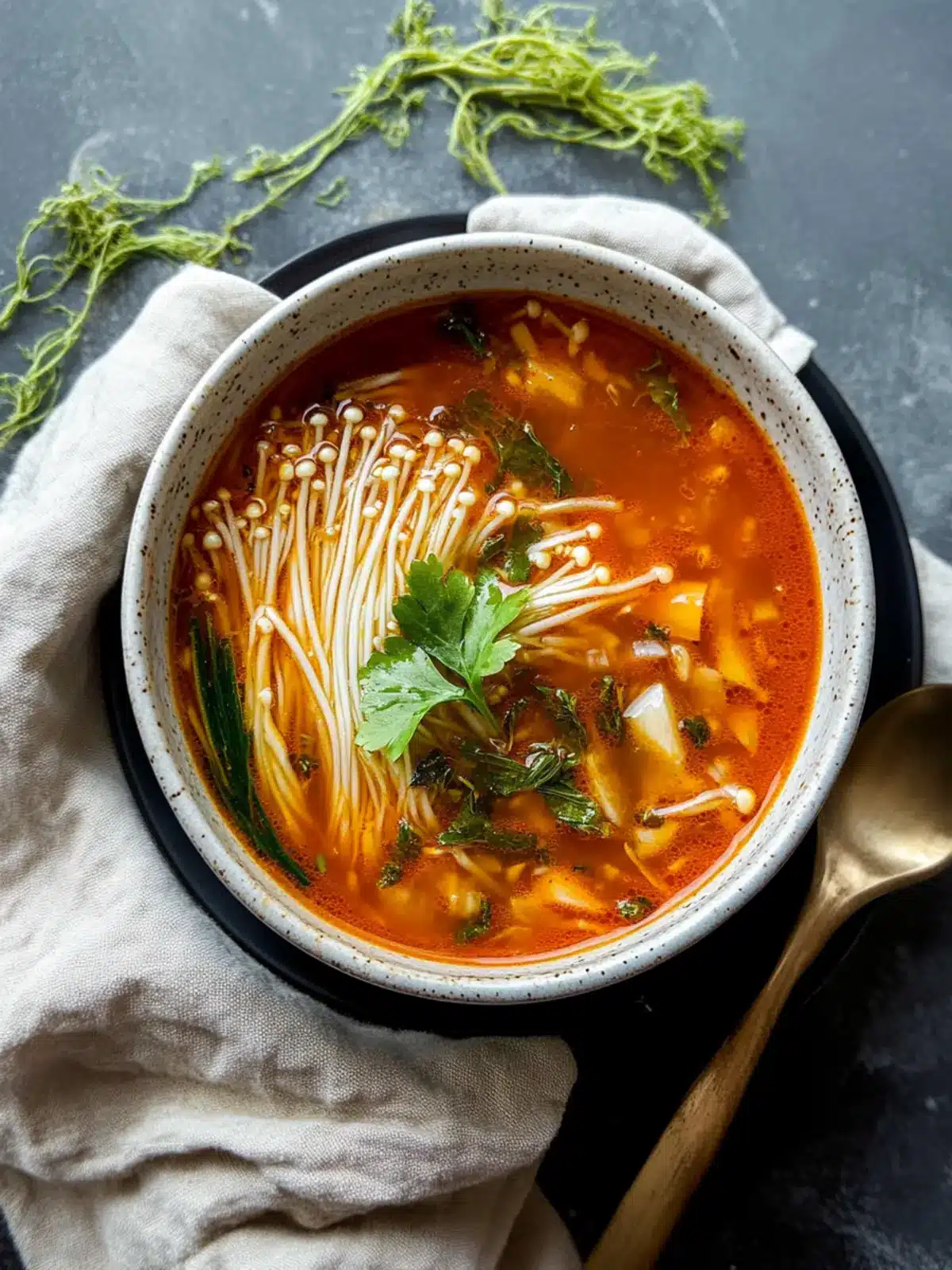 Tomato Enoki Mushroom Soup for Ultimate Comfort in a Bowl 3 Tomato Enoki Mushroom Soup
