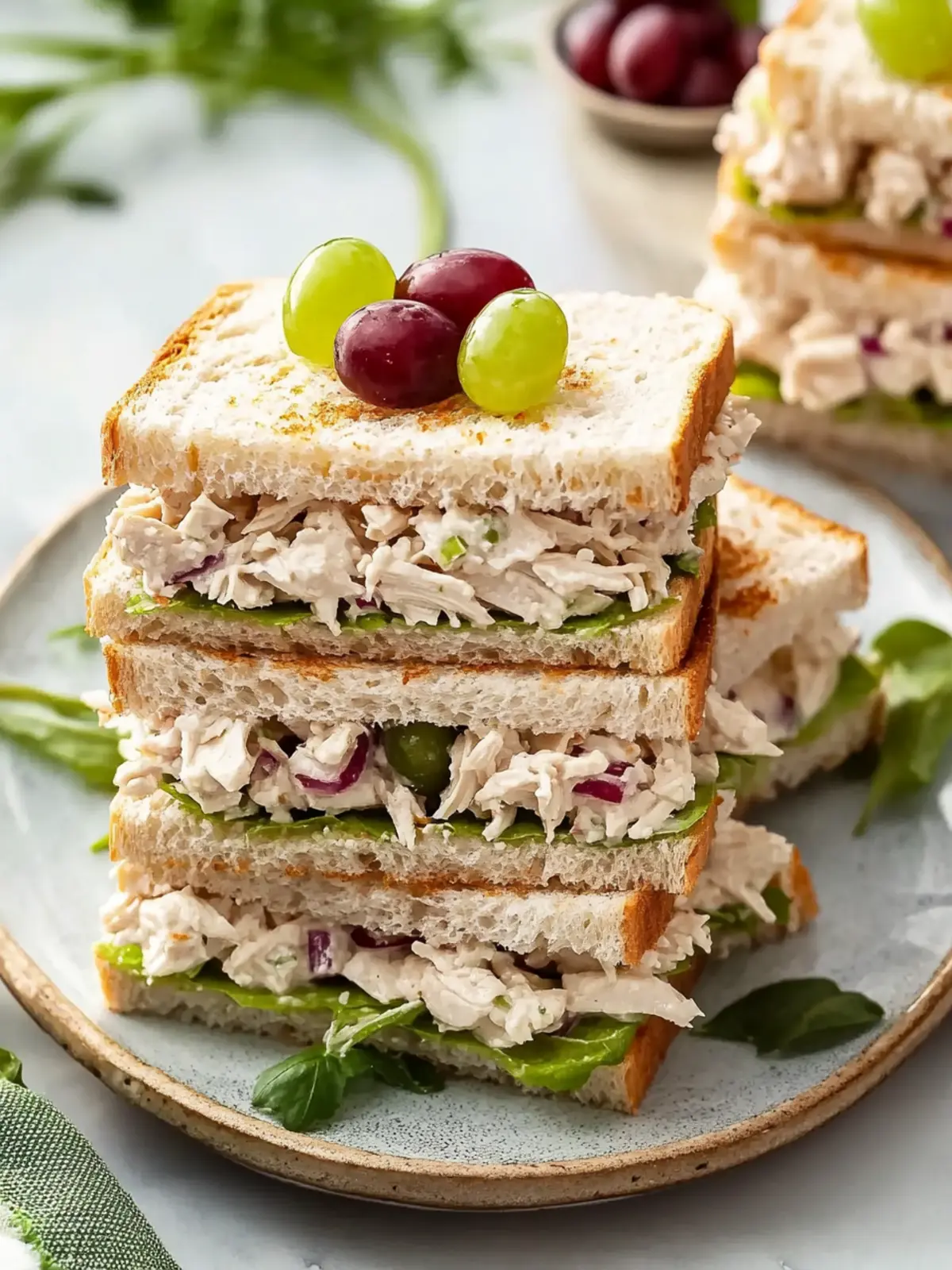 Chicken Salad Tea Sandwiches with Sweet Peach Jam Delight 3 Chicken Salad Tea Sandwiches