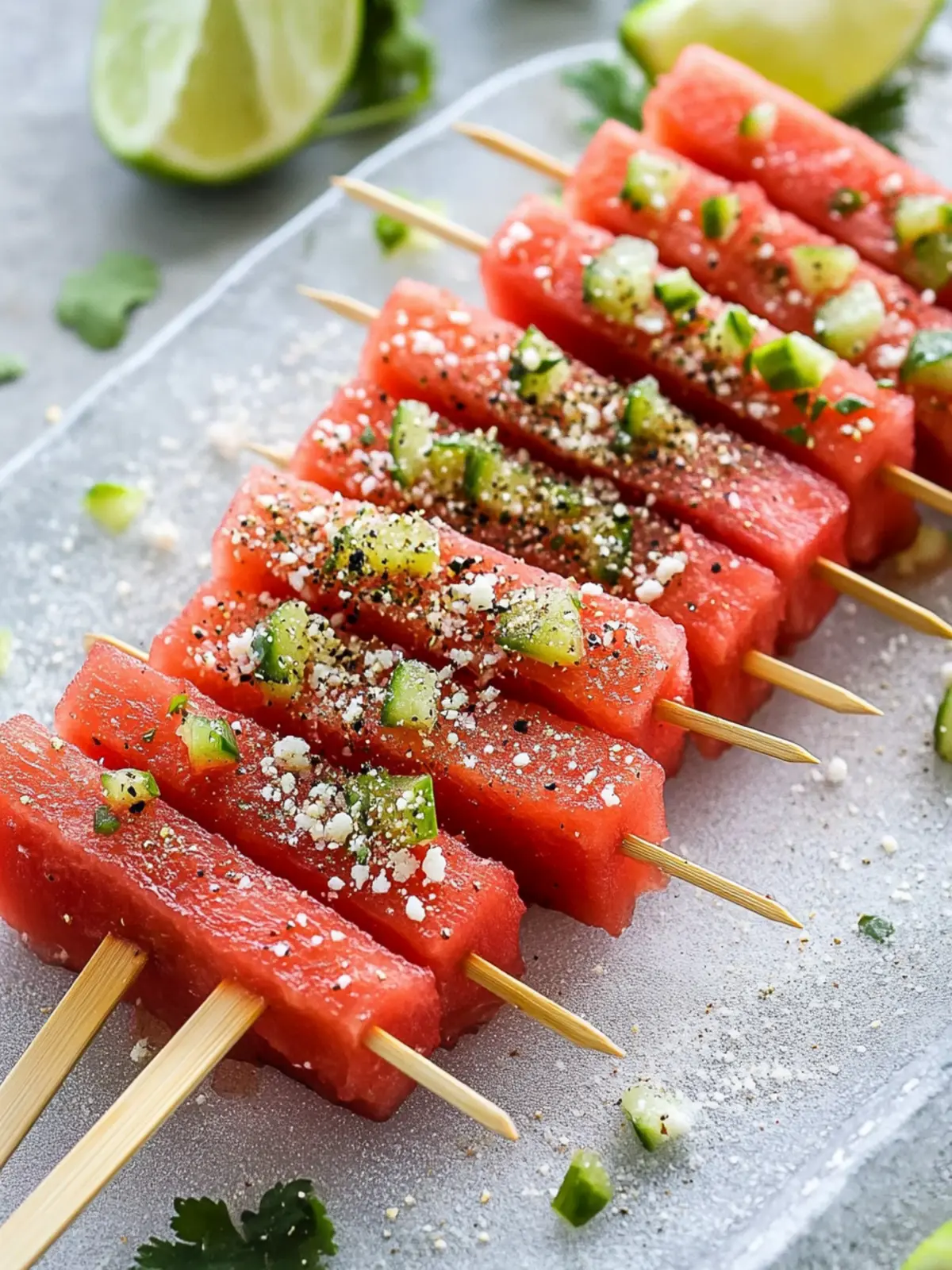 Savor Summer with Watermelon Tajin Skewers Magic 2 Watermelon Tajin Skewers