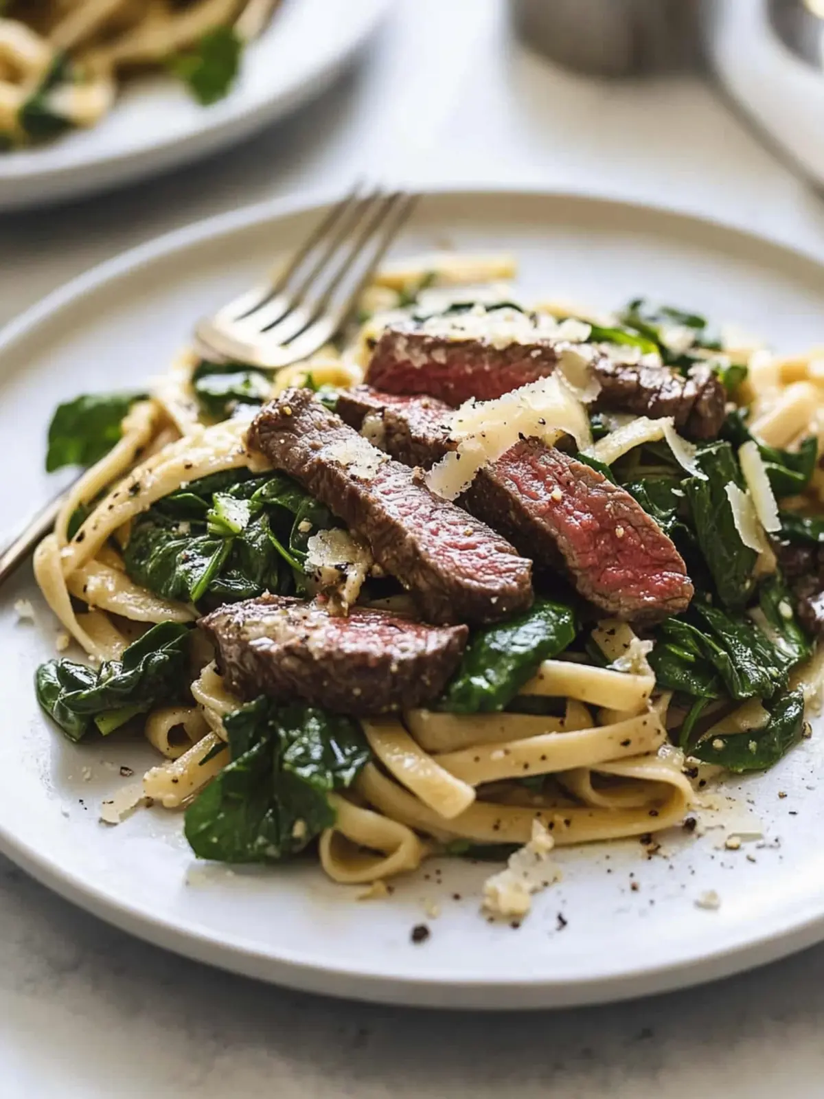 Steak and Spinach Pasta Salad: A Flavorful Homemade Delight 2 Pasta with Steak and Spinach