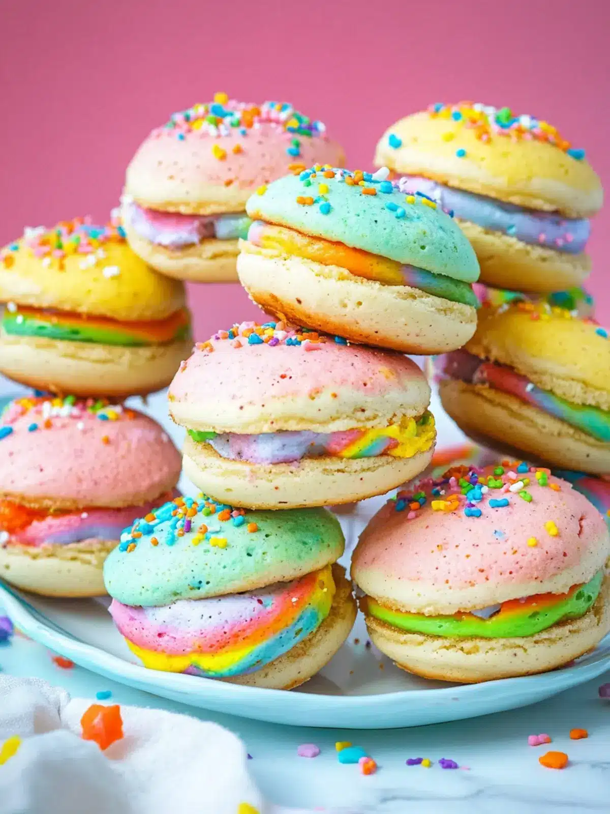 Rainbow Whoopie Pies: Celebrate with Colorful Festive Treats! 4 Rainbow Whoopie Pies