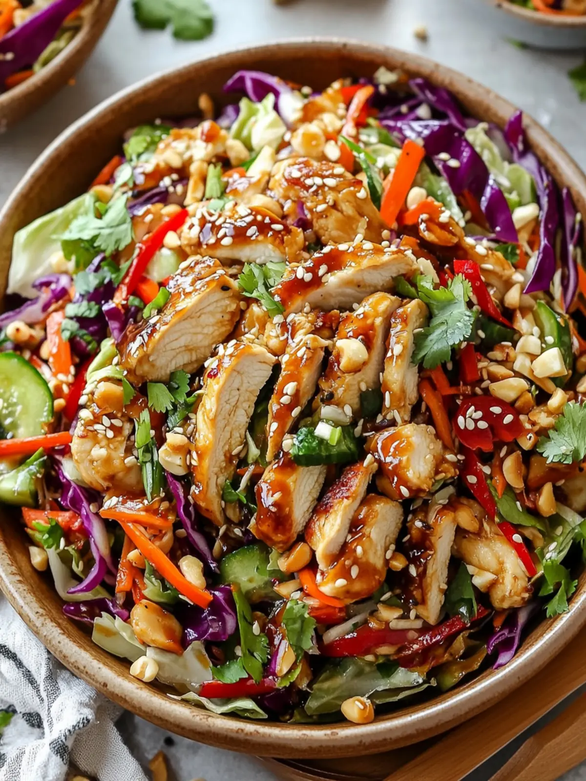 Savory Sesame Chicken Cabbage Crunch Salad to Thrill Your Tastebuds 2 Sesame Chicken Cabbage Crunch Salad