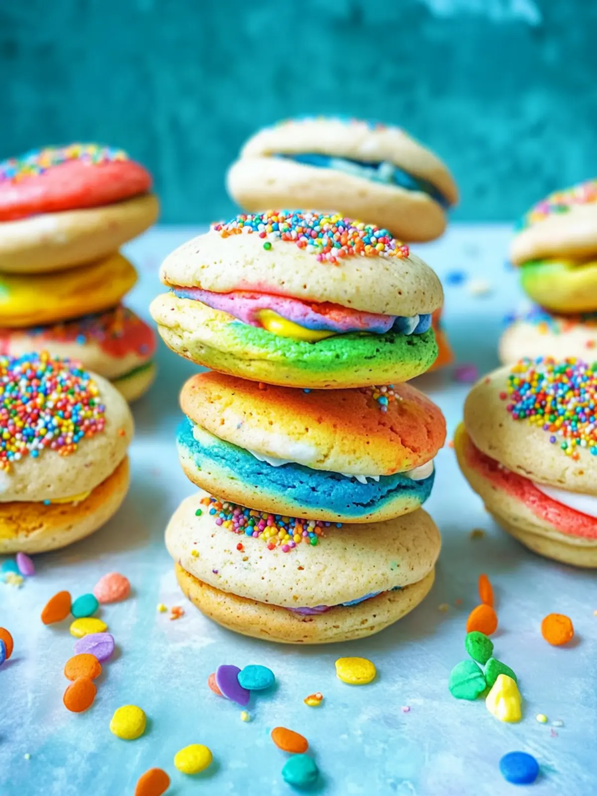 Rainbow Whoopie Pies: Celebrate with Colorful Festive Treats! 3 Rainbow Whoopie Pies