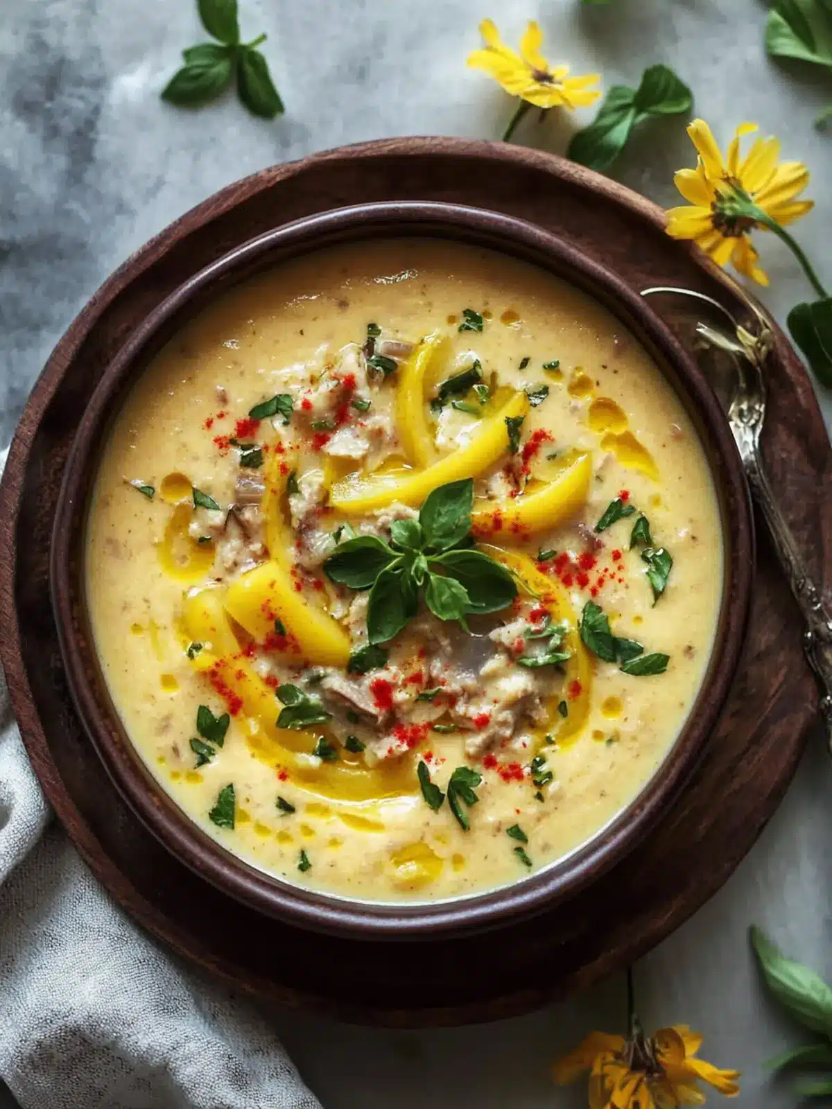 Savory Stuffed Banana Peppers Soup - One-Pot Comfort Bliss 5 Stuffed Banana Peppers Soup