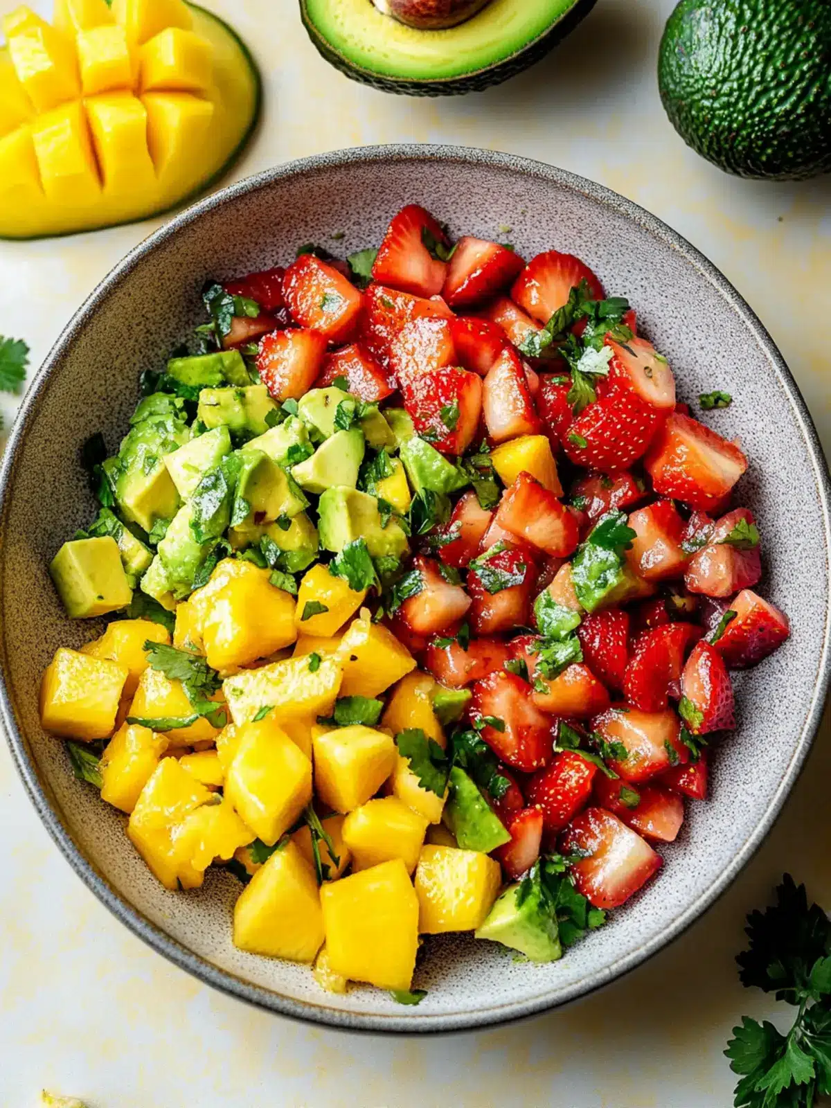 Delicious Avocado Strawberry Mango Salsa for Vibrant Dips 3 Avocado Strawberry Mango Salsa