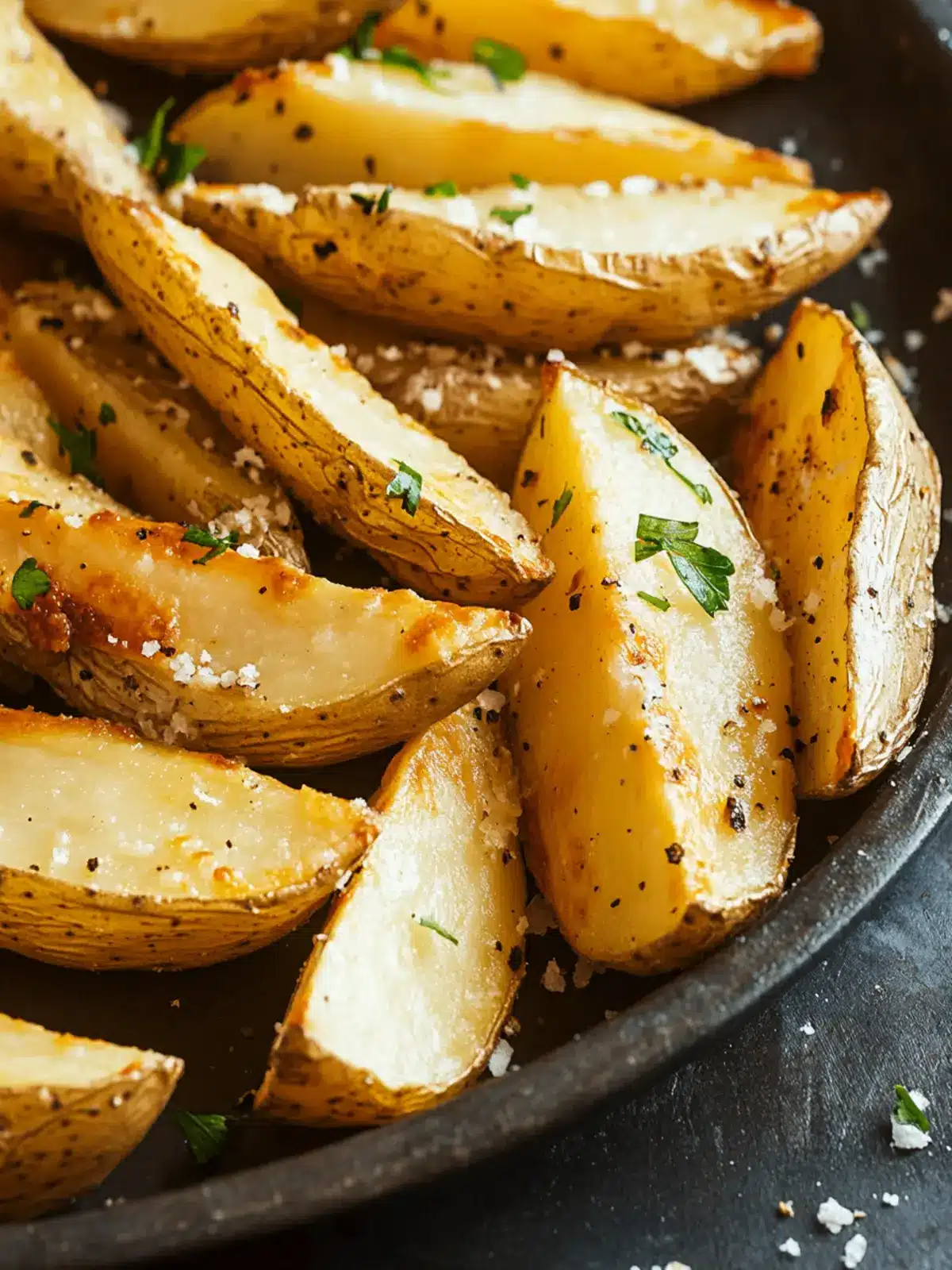 Crispy Oven-Baked Potato Wedges with Parmesan Bliss 4 Oven-Baked Potato Wedges