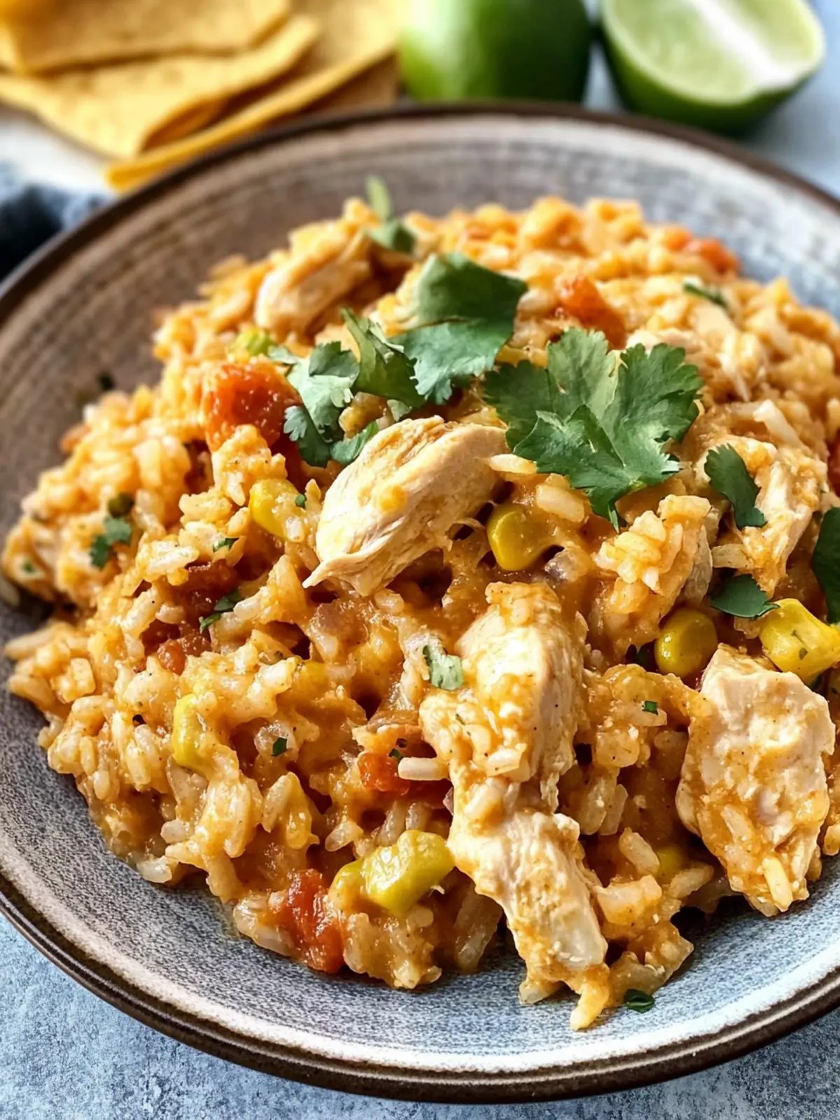 Mexican Chicken and Rice with Queso: One-Pot Family Delight 4 Mexican Chicken and Rice with Queso