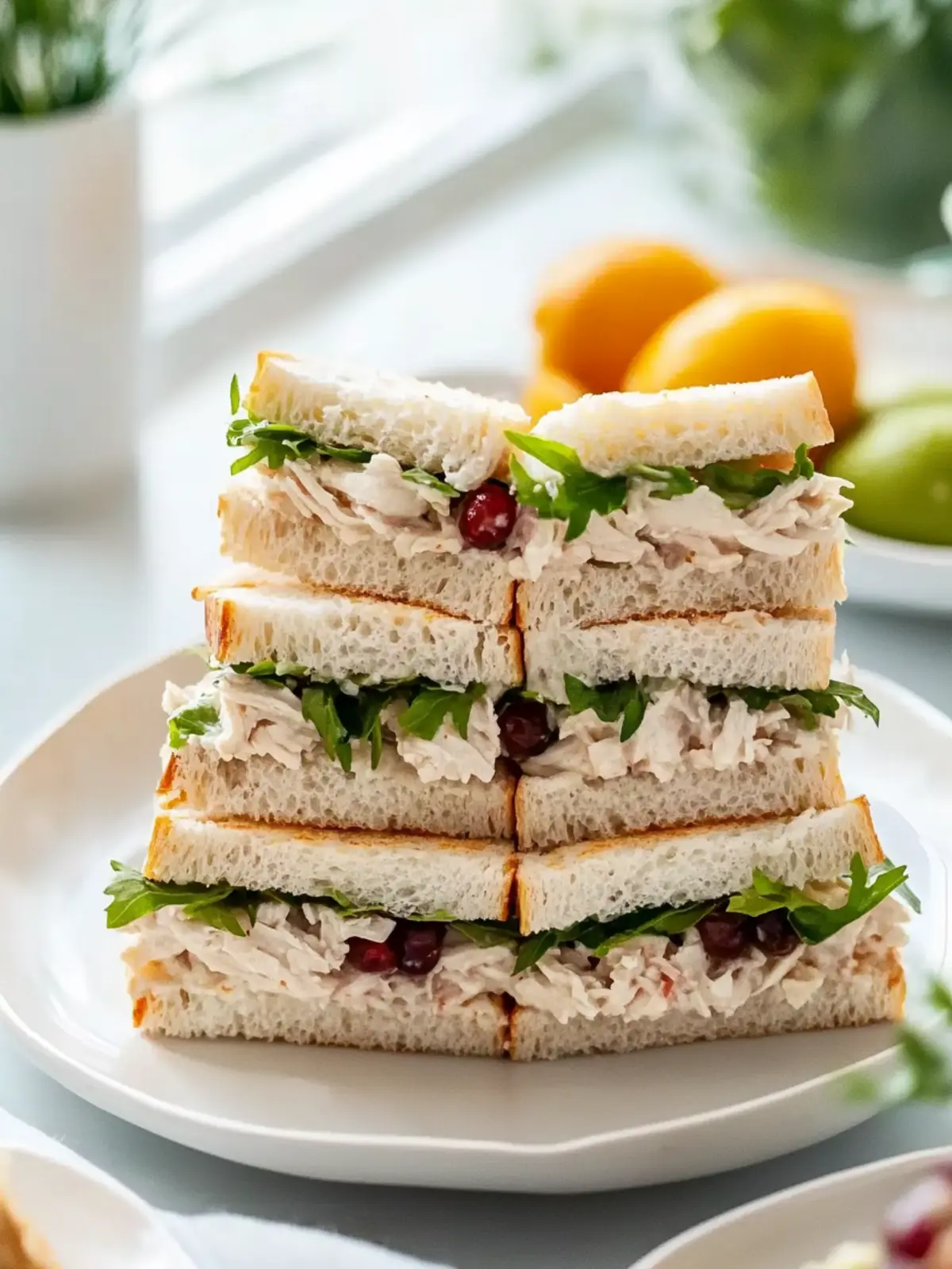 Chicken Salad Tea Sandwiches with Sweet Peach Jam Delight 5 Chicken Salad Tea Sandwiches