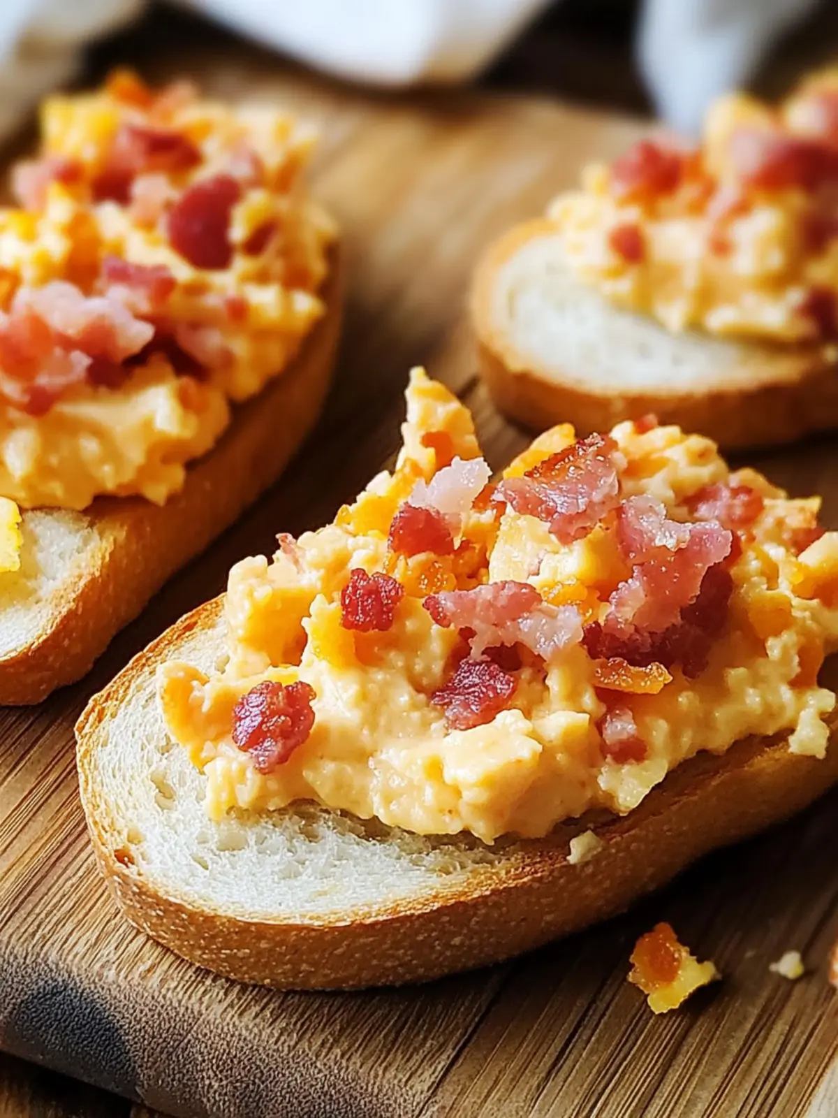 Pimento Cheese and Bacon Crostini for Ultimate Snack Vibes 2 Pimento Cheese and Bacon Crostini