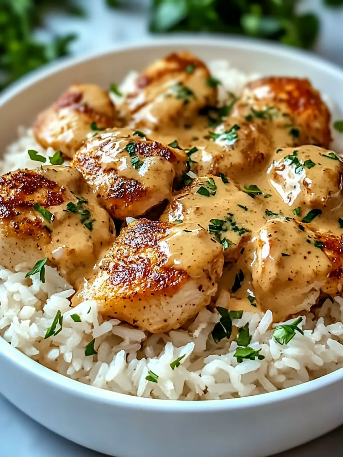 Creamy Smothered Chicken and Rice for Ultimate Comfort Food 2 Smothered Chicken and Rice