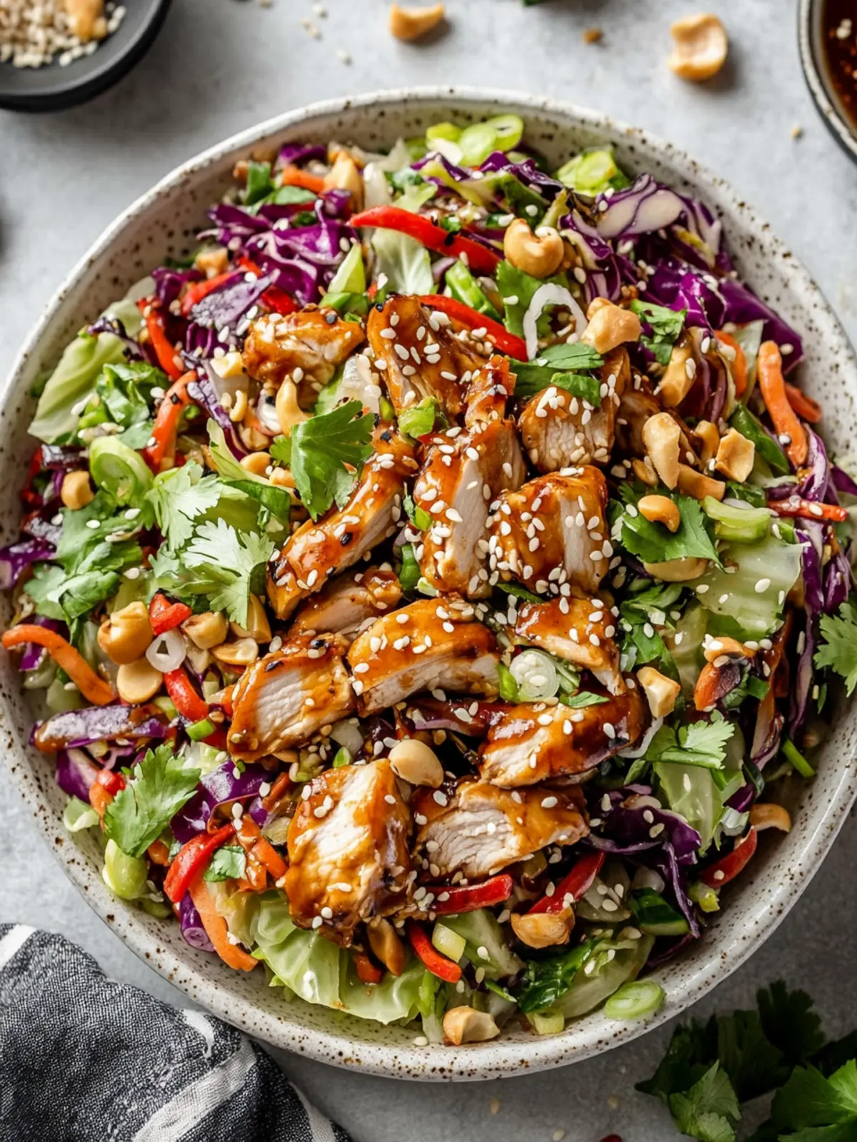 Savory Sesame Chicken Cabbage Crunch Salad to Thrill Your Tastebuds 5 Sesame Chicken Cabbage Crunch Salad