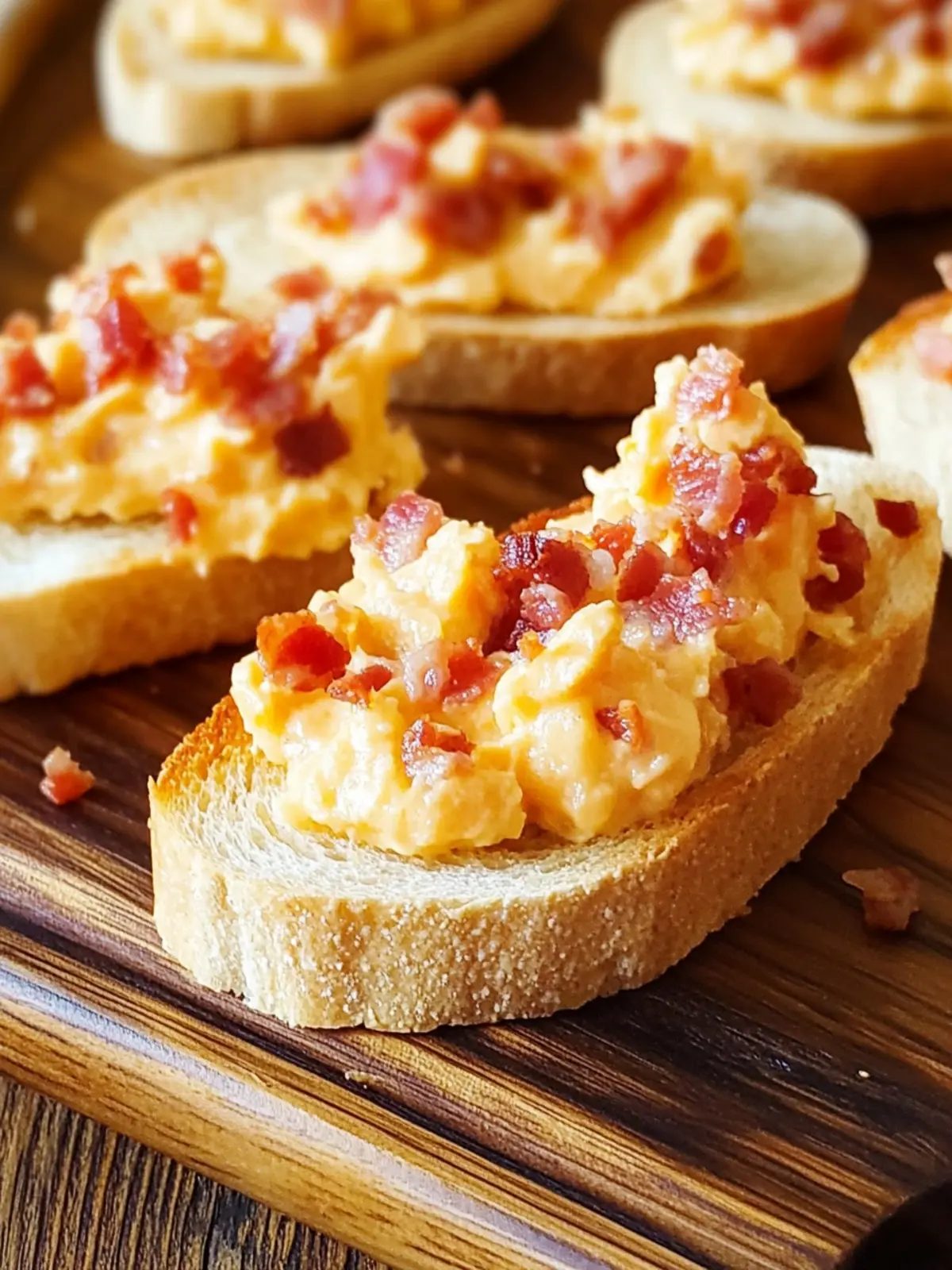 Pimento Cheese and Bacon Crostini for Ultimate Snack Vibes 5 Pimento Cheese and Bacon Crostini