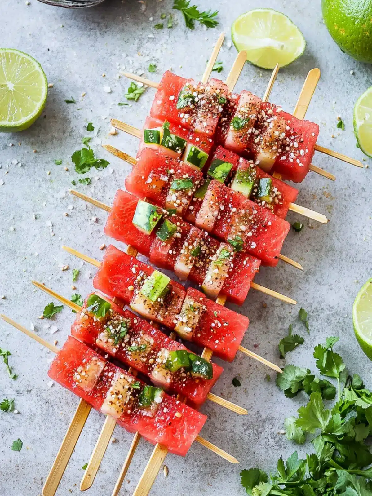 Savor Summer with Watermelon Tajin Skewers Magic 3 Watermelon Tajin Skewers