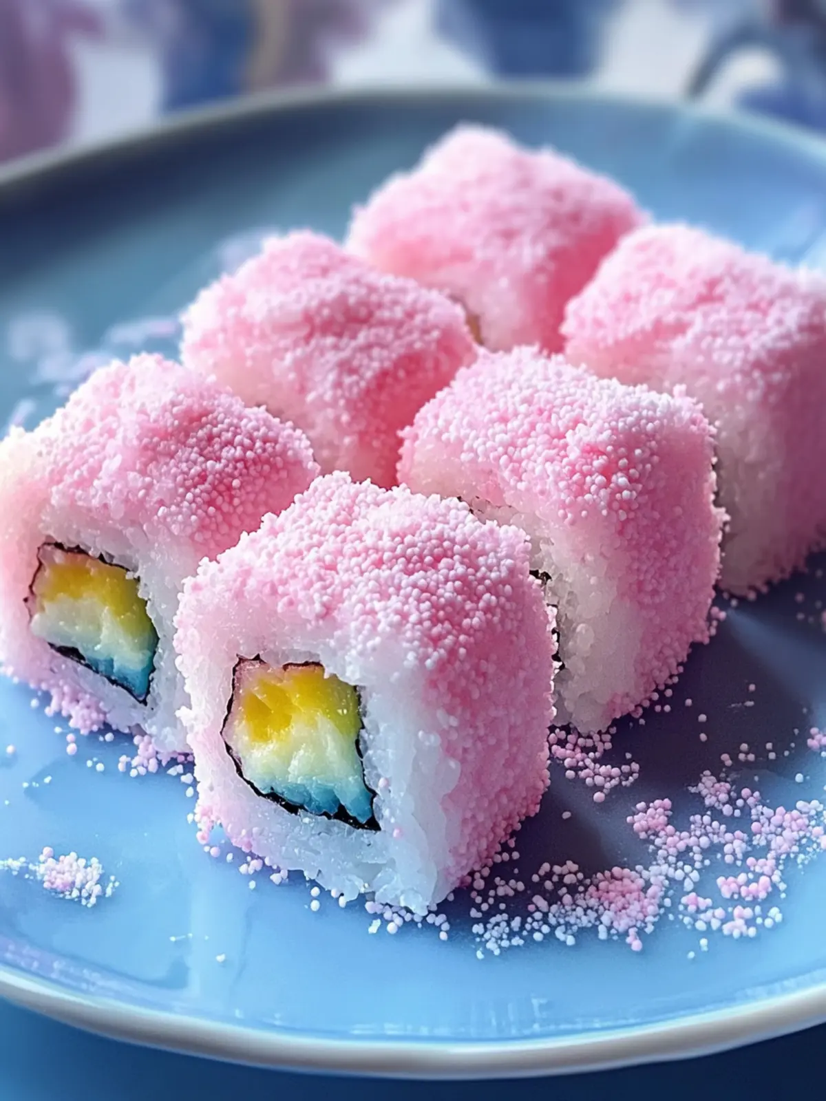 Delicious Cotton Candy Sushi Rolls - A Fun No-Bake Dessert! 3 Cotton Candy Sushi