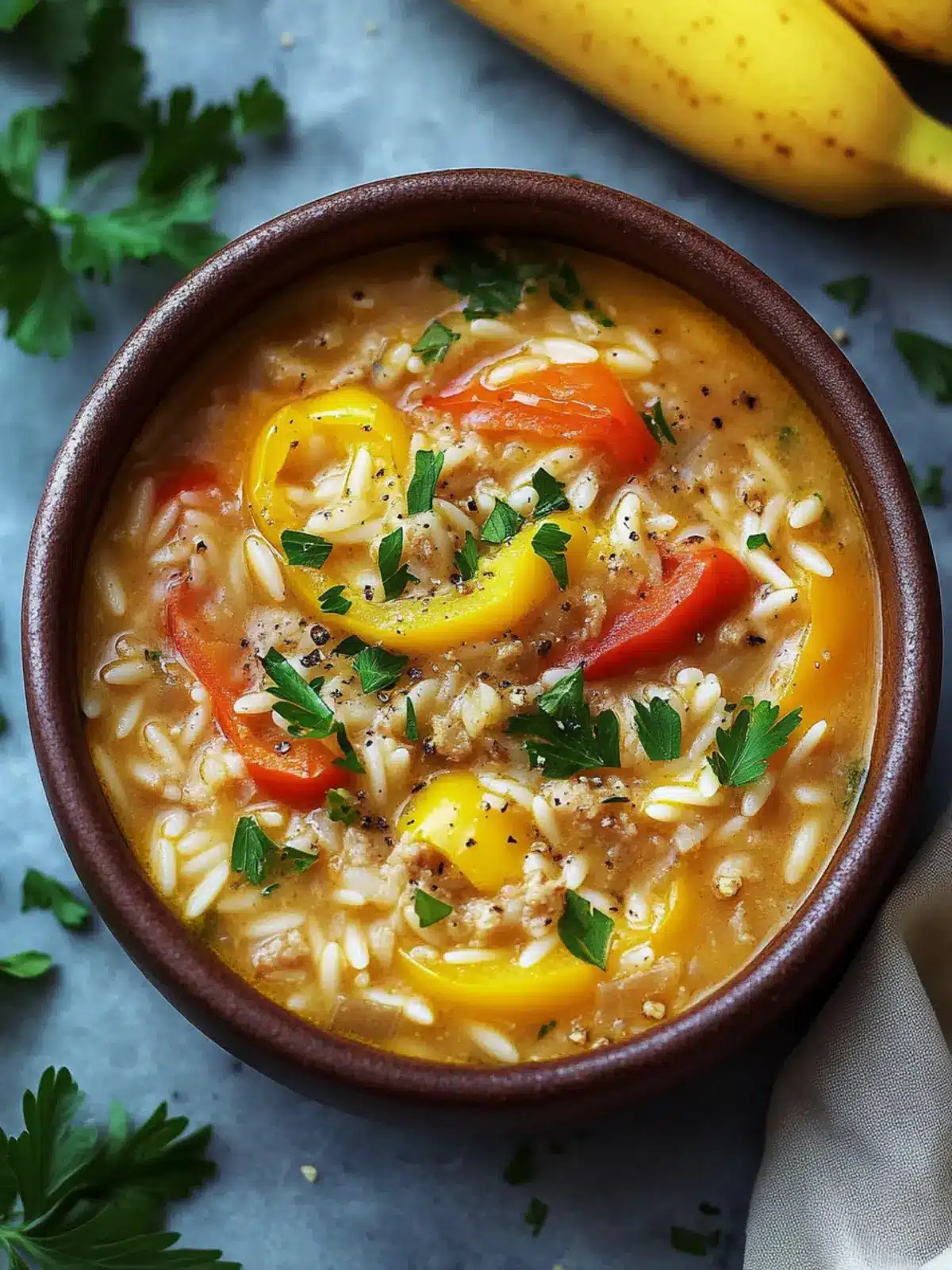 Warm Up with Orzo Stuffed Banana Peppers Soup Delight 5 Orzo Stuffed Banana Peppers Soup