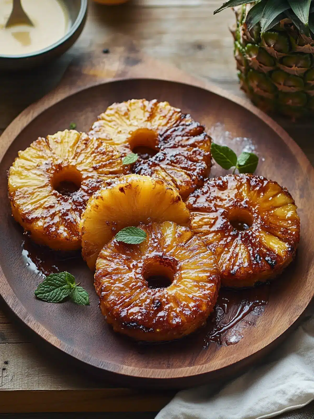 Rum Soaked Fried Pineapple: A Quick Tropical Delight! 2 Rum Soaked Fried Pineapple