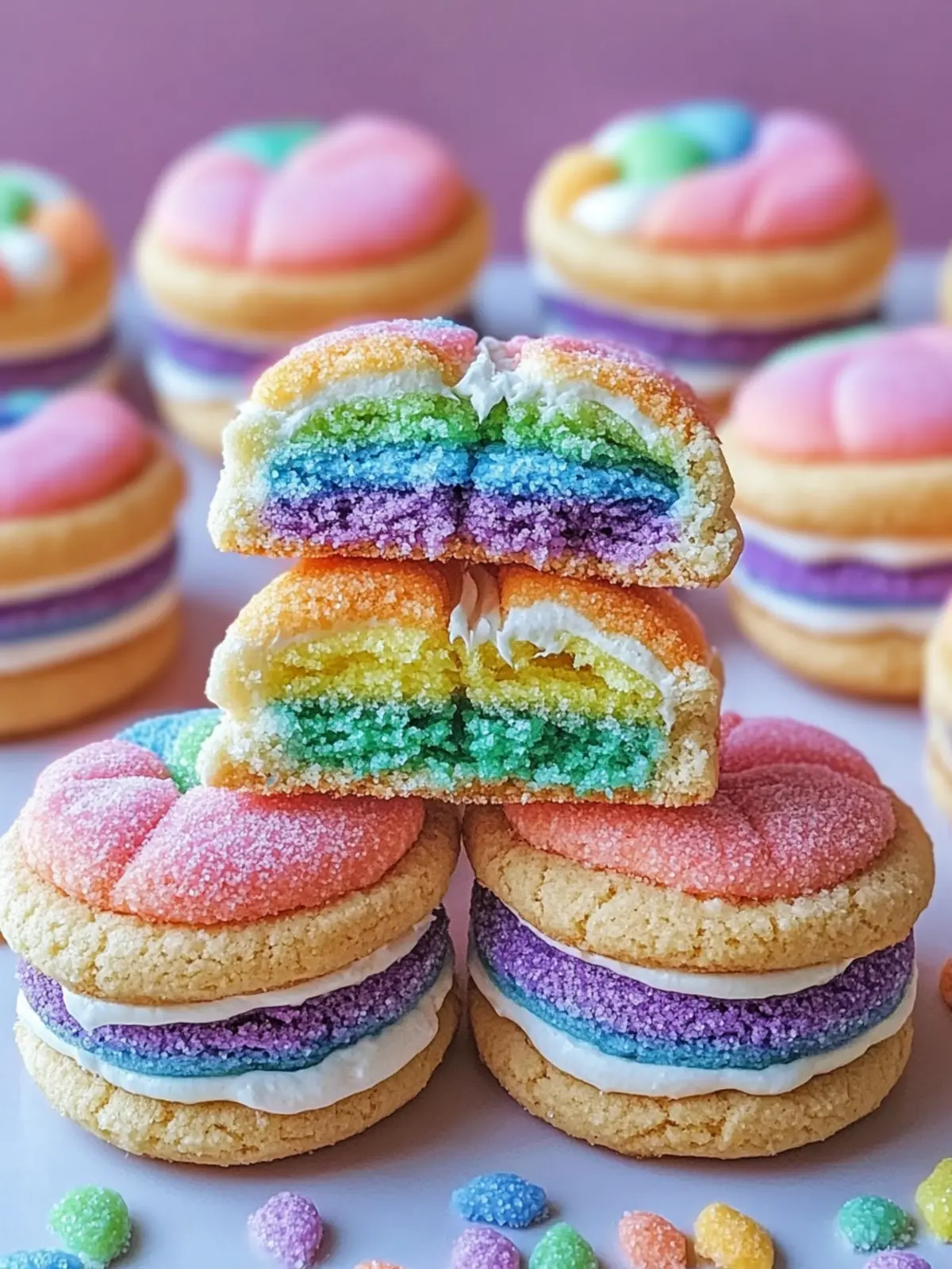 Colorful Rainbow Cookie Sandwiches That Wow Every Celebration 3 Rainbow Cookie Sandwiches