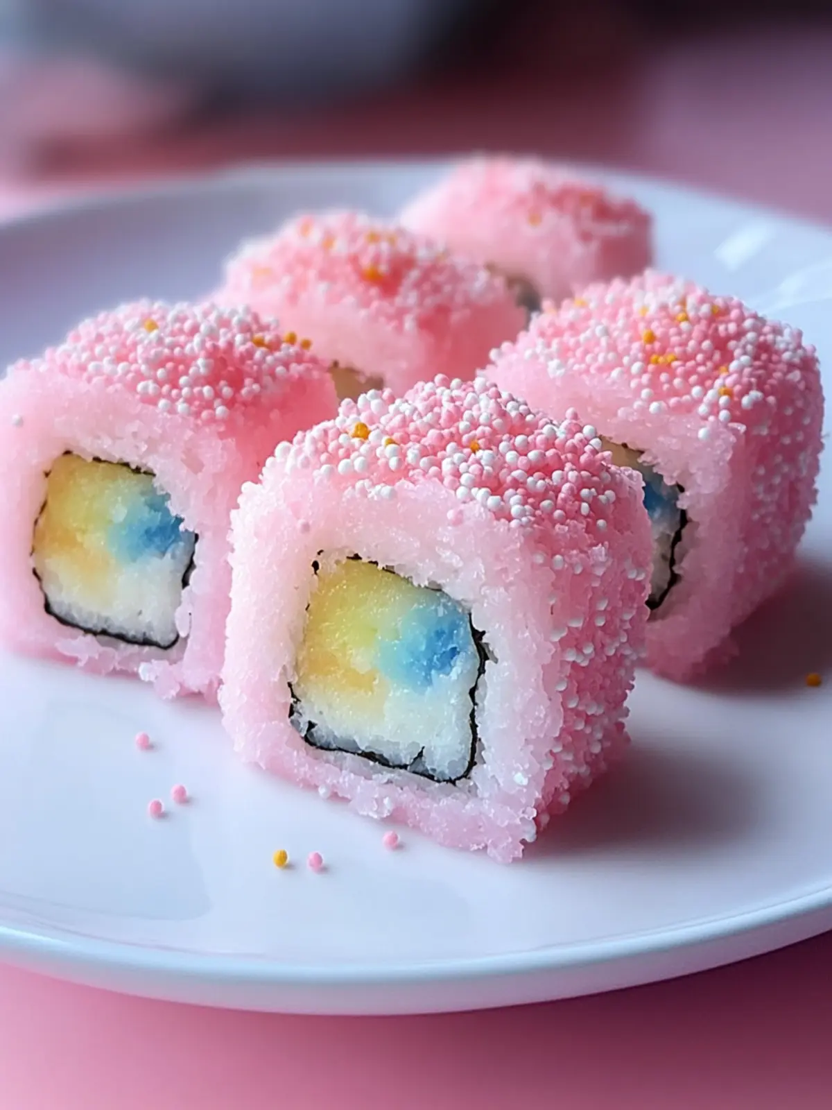 Delicious Cotton Candy Sushi Rolls - A Fun No-Bake Dessert! 4 Cotton Candy Sushi