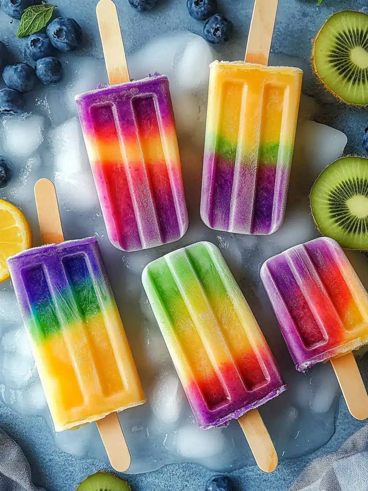 Dye-Free Rainbow Popsicles: Creamy, Healthy Summer Fun 5 Dye-Free Rainbow Popsicles